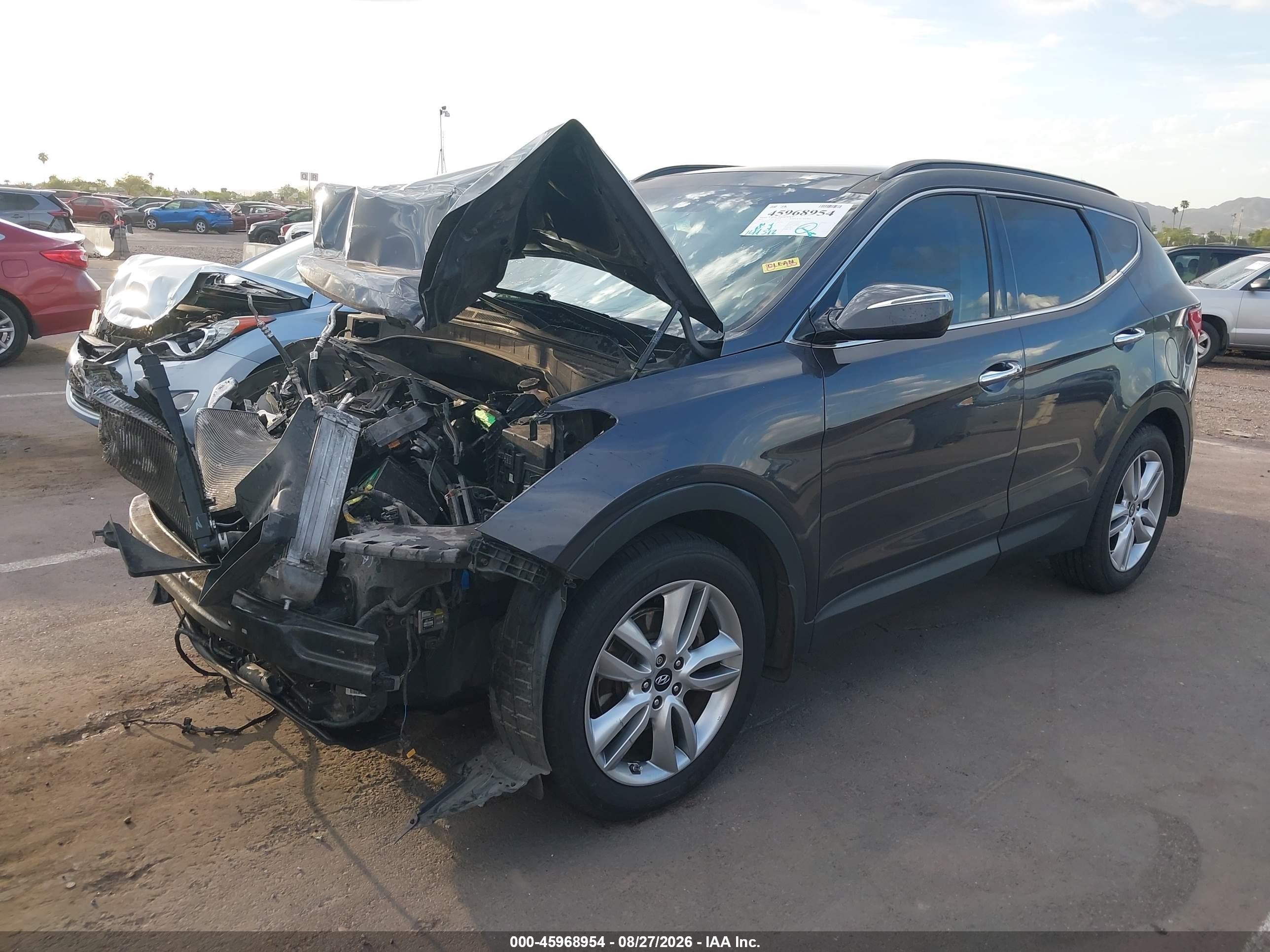 2015 Hyundai Santa Fe Sport 2.0l Turbo Gray vin: 5XYZW4LA2FG265779