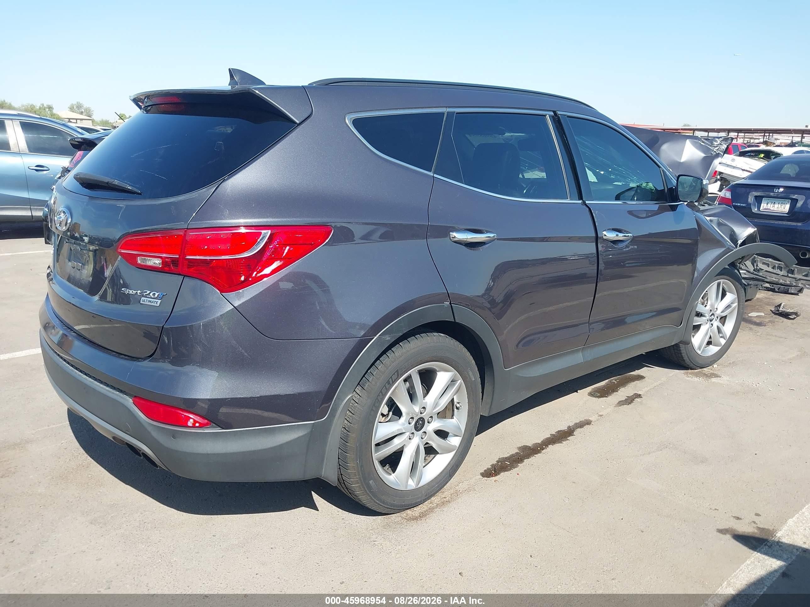 2015 Hyundai Santa Fe Sport 2.0l Turbo Gray vin: 5XYZW4LA2FG265779