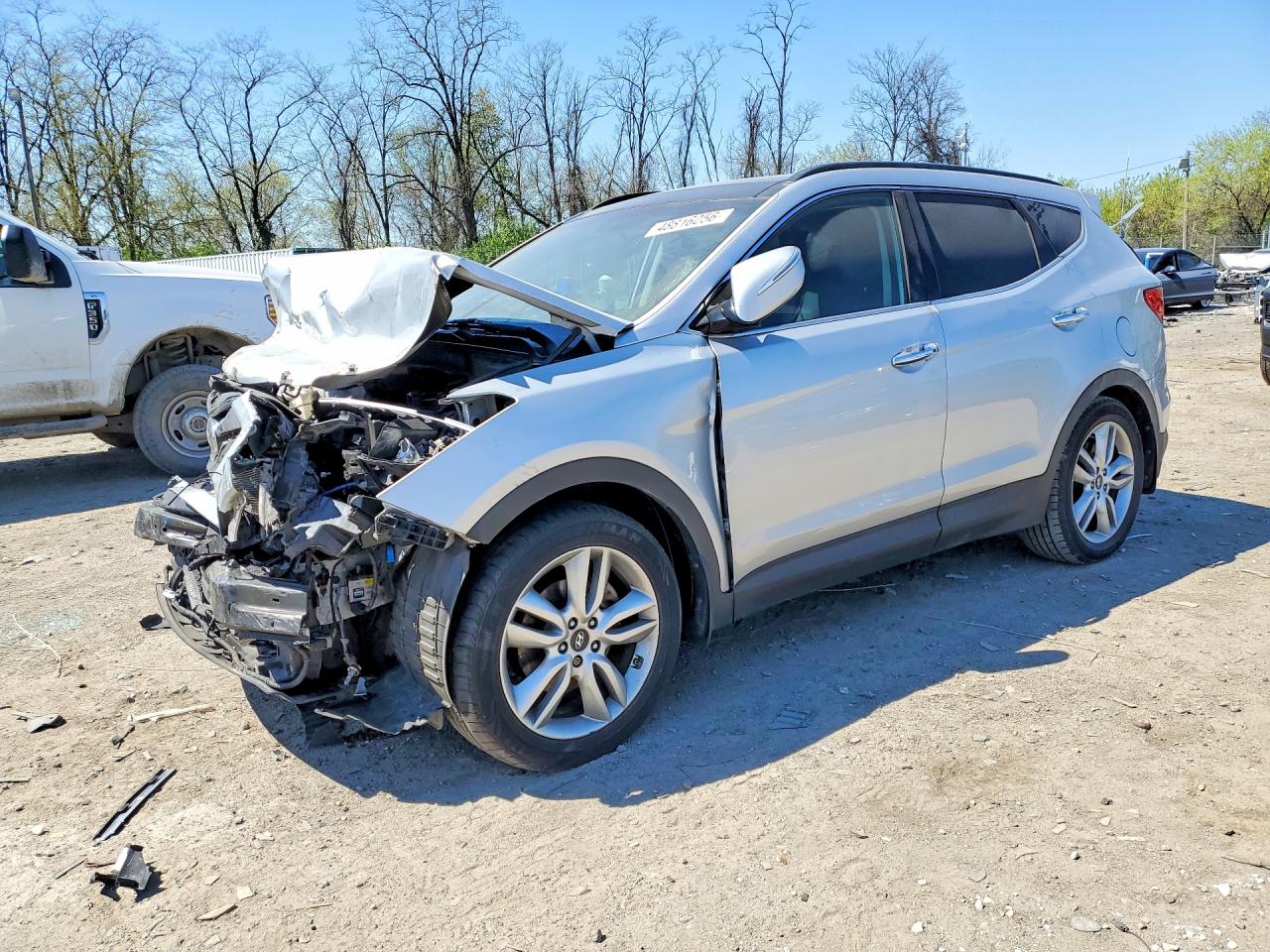 2015 Hyundai Santa Fe Sport 2.0t Silver vin: 5XYZW4LA3FG257299