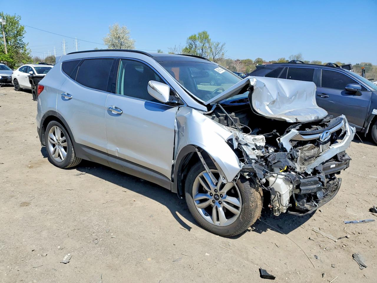 2015 Hyundai Santa Fe Sport 2.0t Silver vin: 5XYZW4LA3FG257299