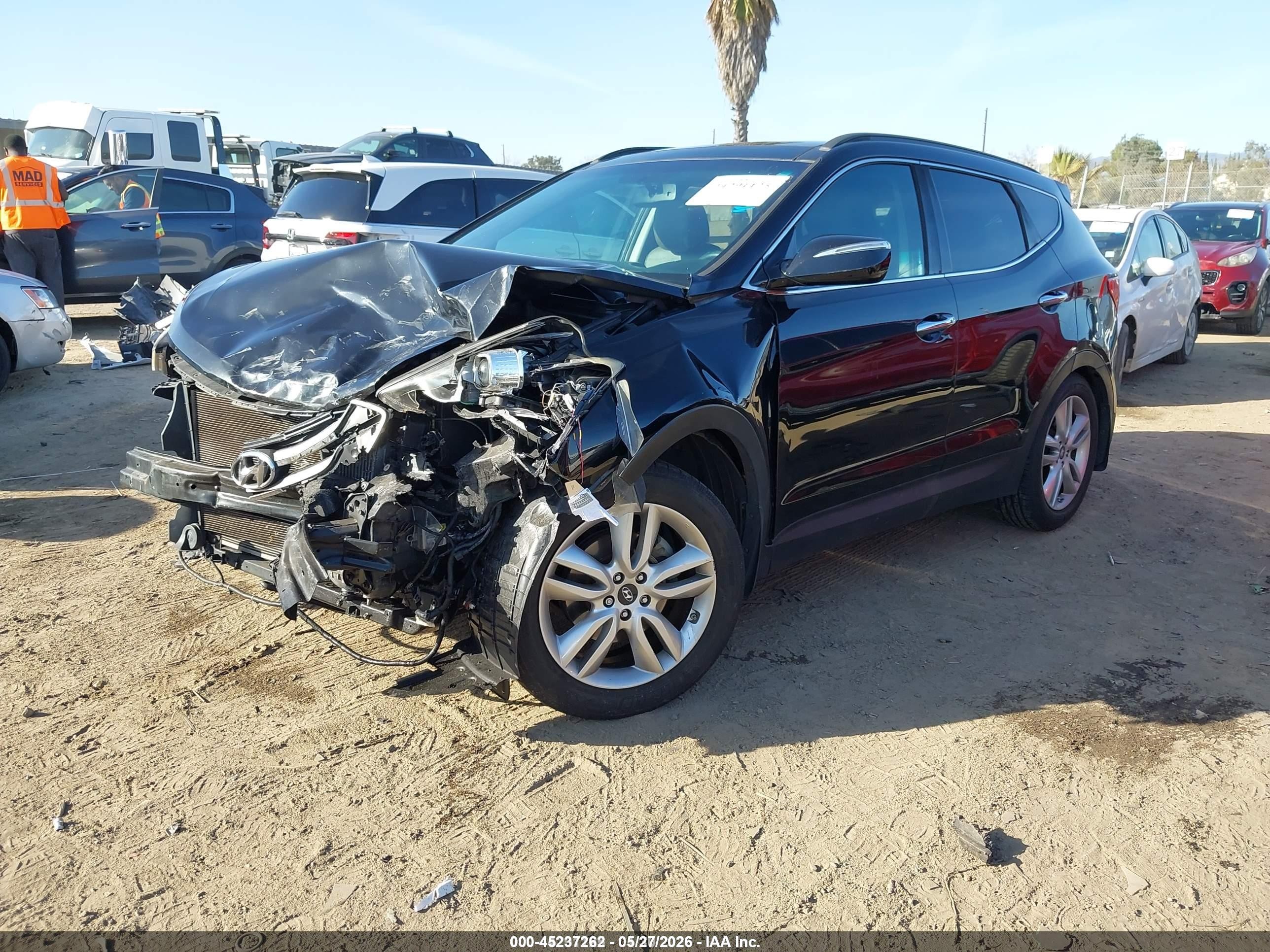 2015 Hyundai Santa Fe Sport 2.0l Turbo Black vin: 5XYZW4LA3FG293705