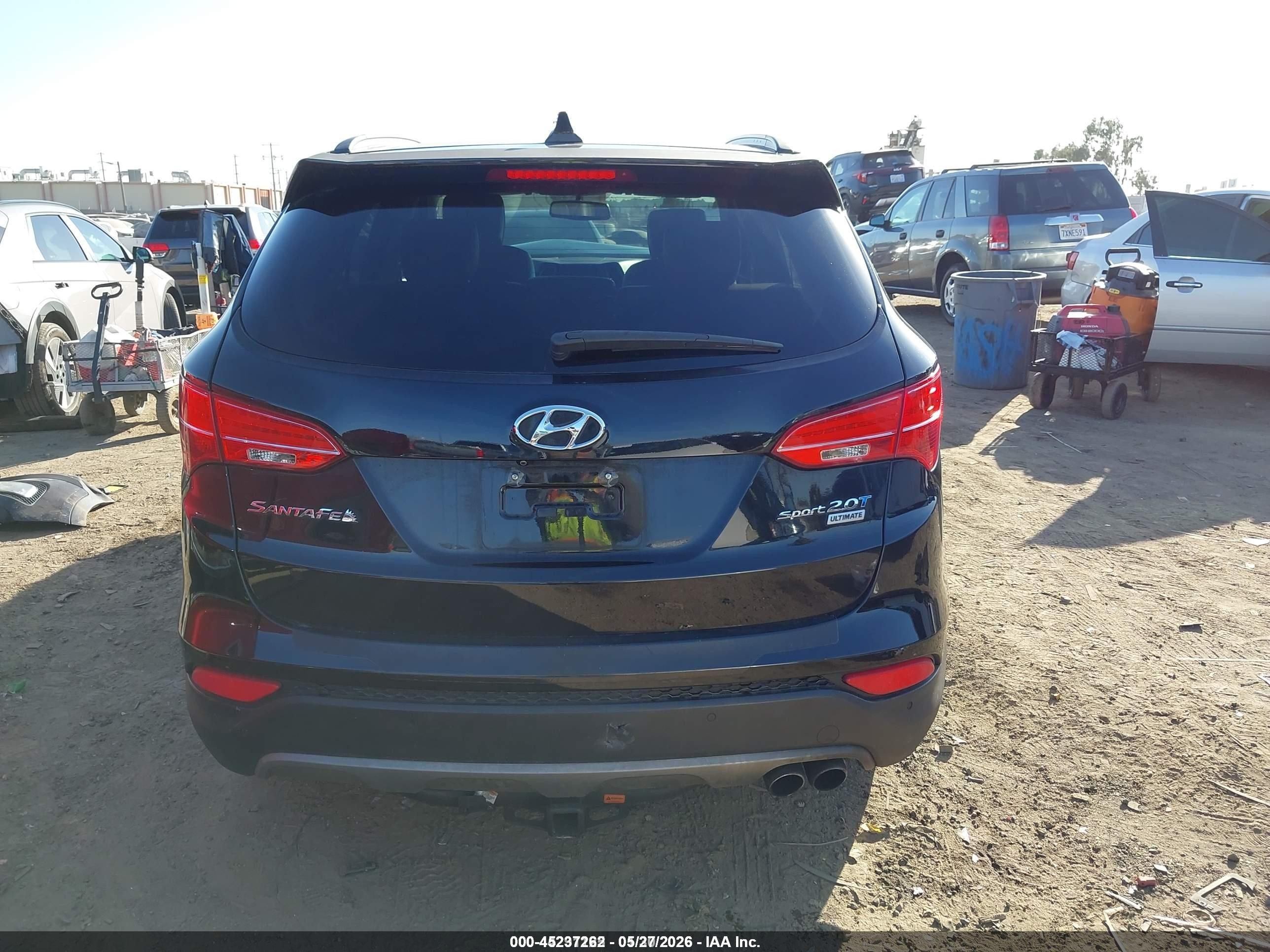 2015 Hyundai Santa Fe Sport 2.0l Turbo Black vin: 5XYZW4LA3FG293705