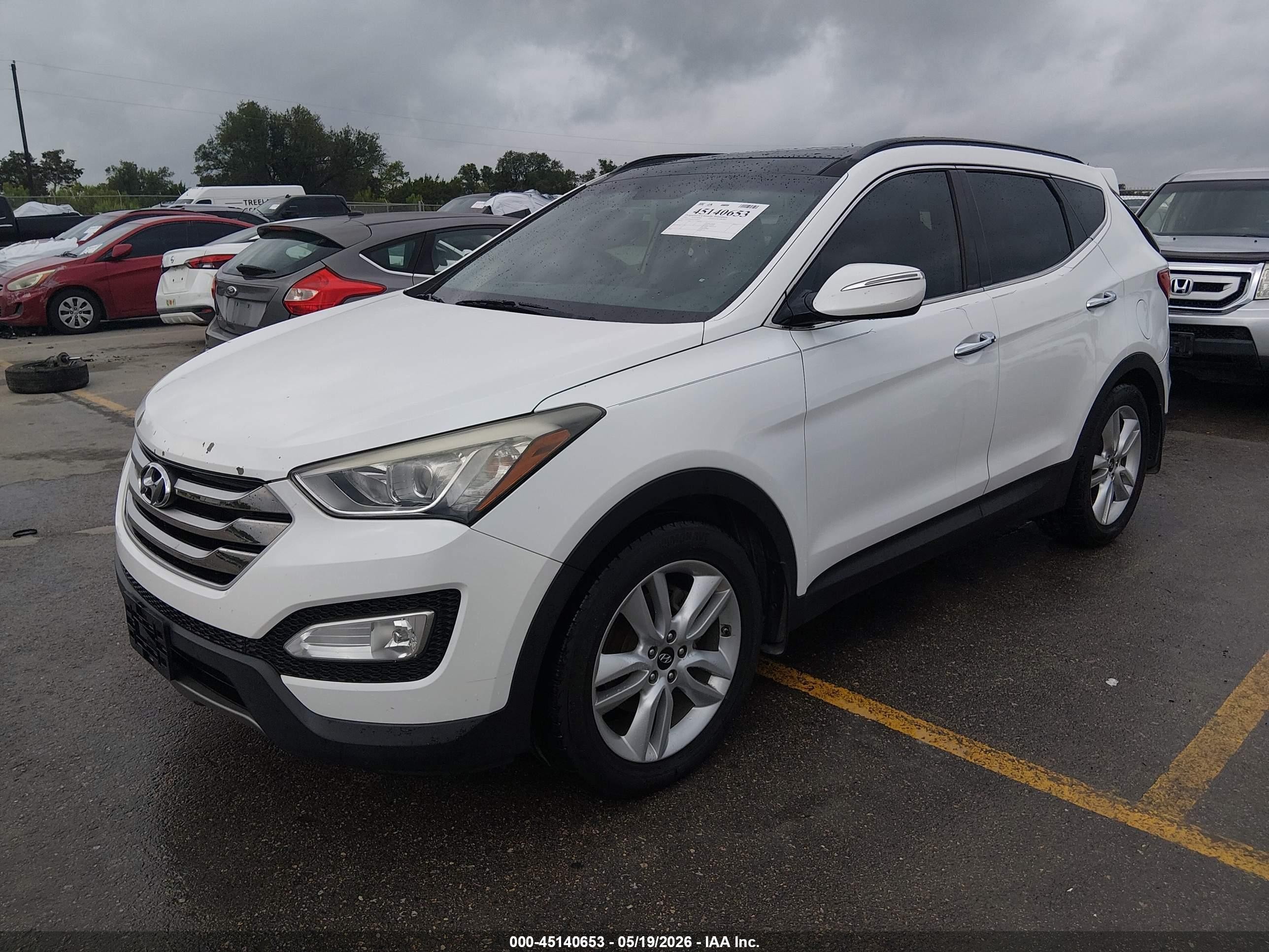 2015 Hyundai Santa Fe Sport 2.0l Turbo Белый vin: 5XYZW4LA4FG289520
