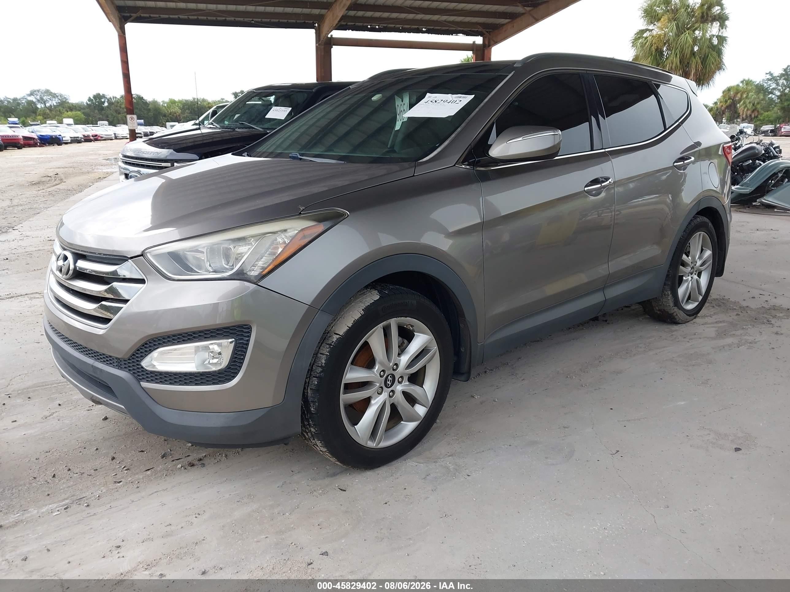 2015 Hyundai Santa Fe Sport 2.0l Turbo Серый vin: 5XYZW4LA4FG293910