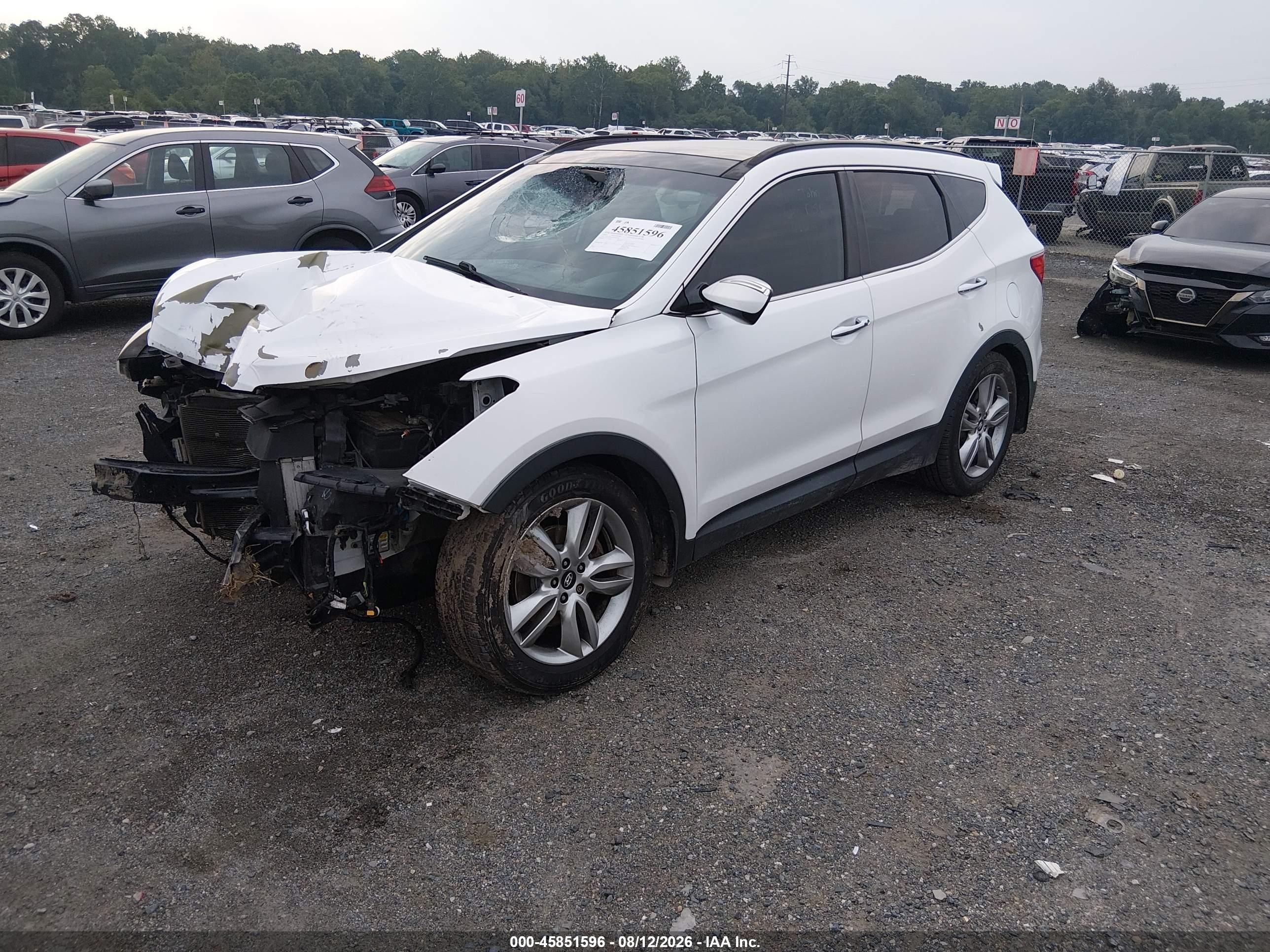 2015 Hyundai Santa Fe Sport 2.0l Turbo Белый vin: 5XYZW4LA5FG261385