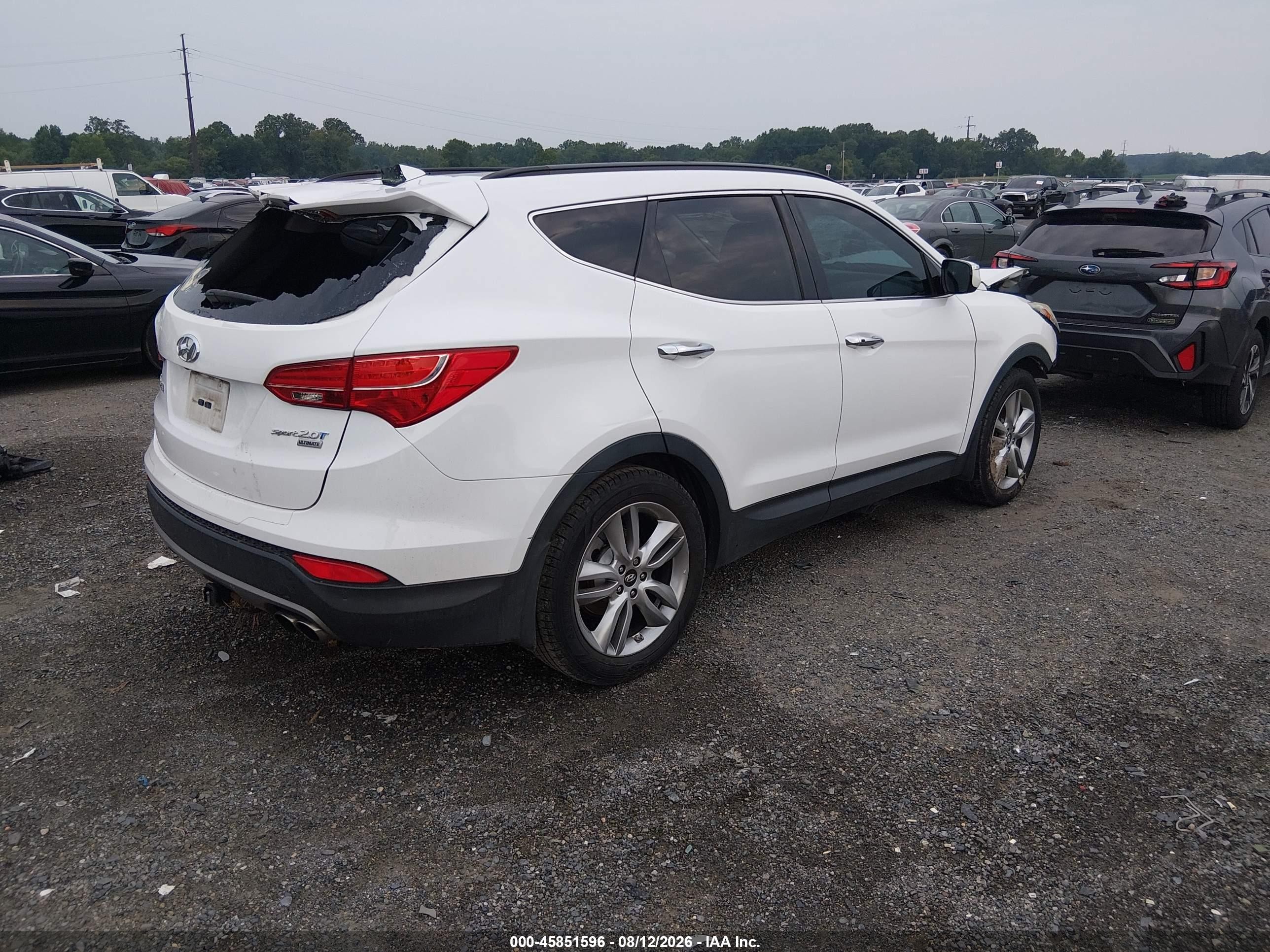2015 Hyundai Santa Fe Sport 2.0l Turbo Белый vin: 5XYZW4LA5FG261385