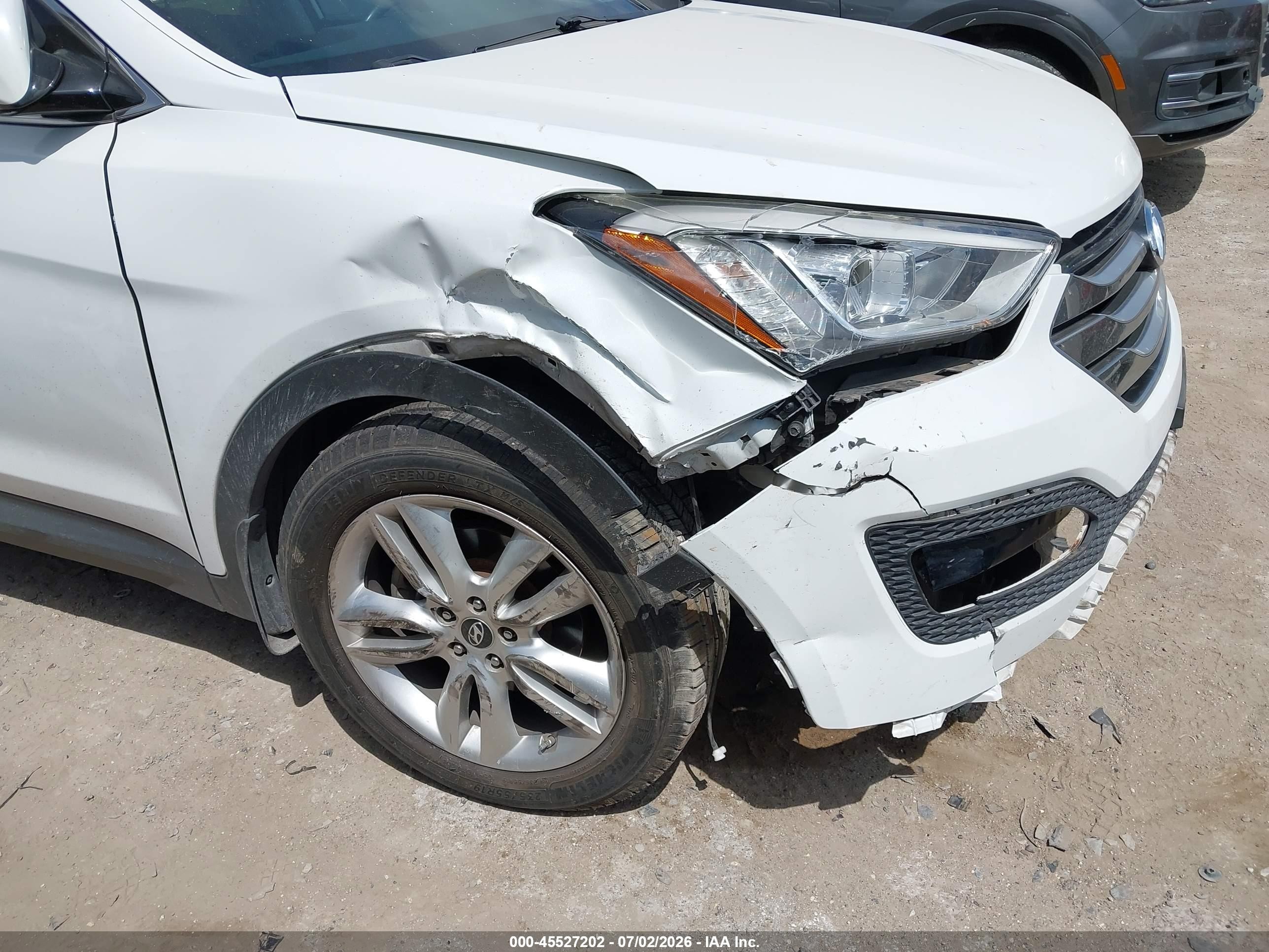 2015 Hyundai Santa Fe Sport 2.0l Turbo White vin: 5XYZW4LA7FG240537