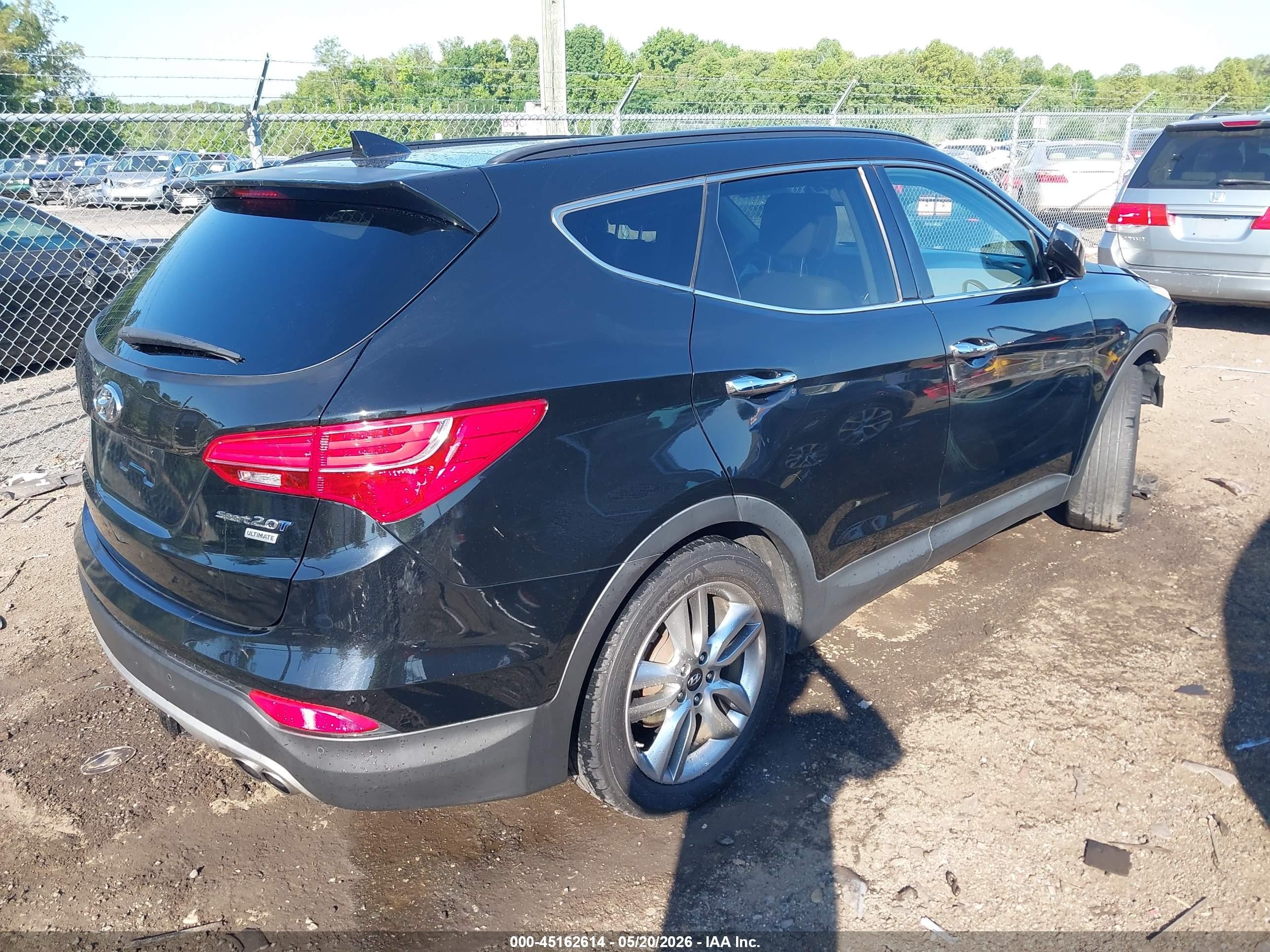 2015 Hyundai Santa Fe Sport 2.0l Turbo Black vin: 5XYZW4LA7FG264630