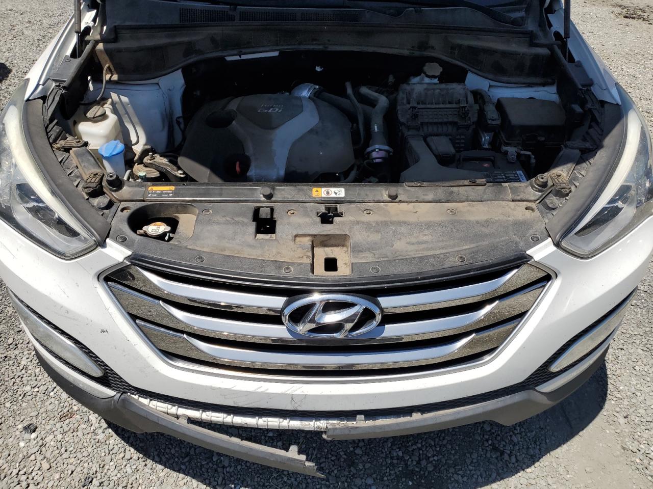 2015 Hyundai Santa Fe Sport White vin: 5XYZW4LA7FG281296