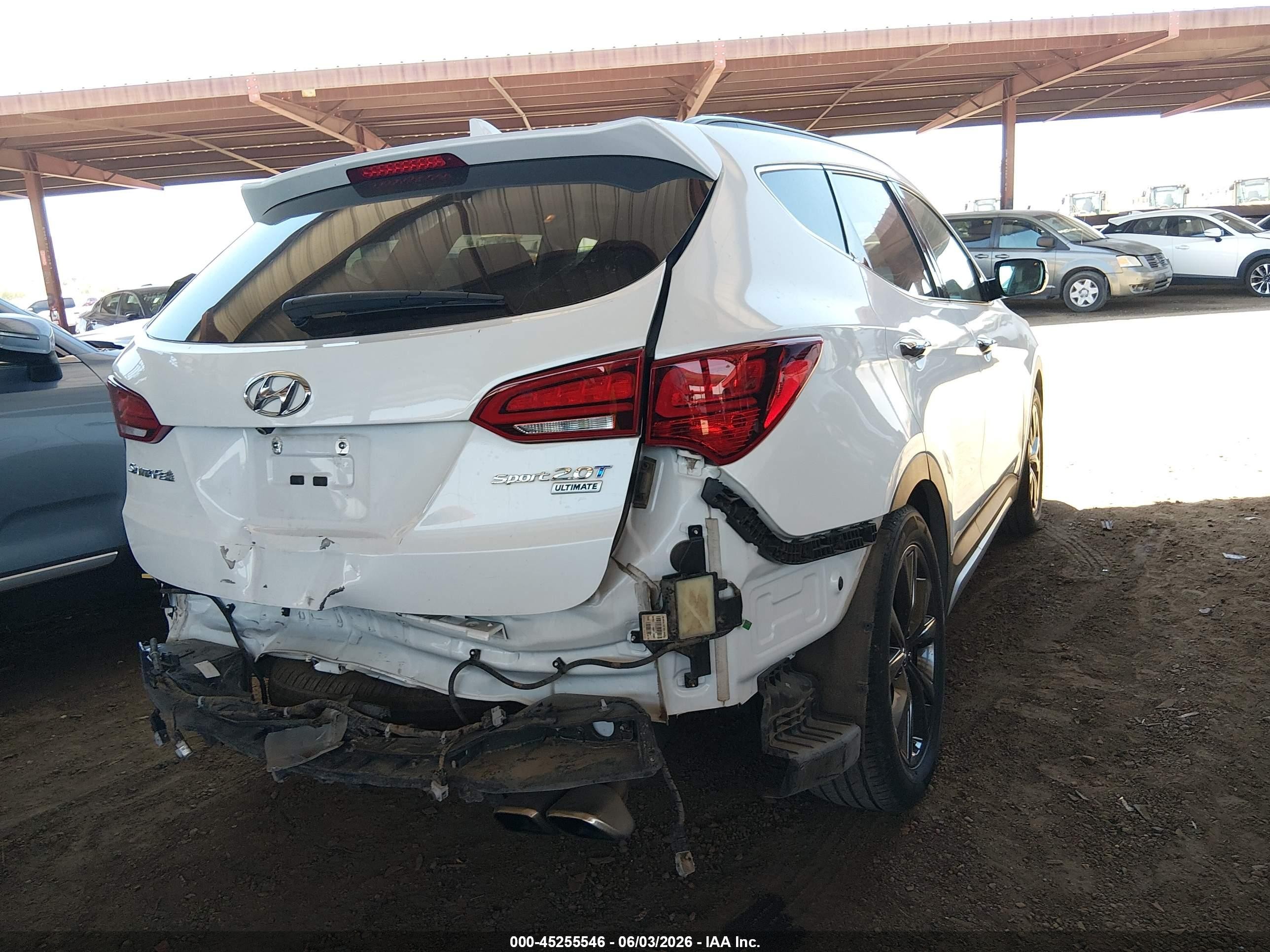 2018 Hyundai Santa Fe Sport 2.0t Ultimate Белый vin: 5XYZW4LA7JG566315