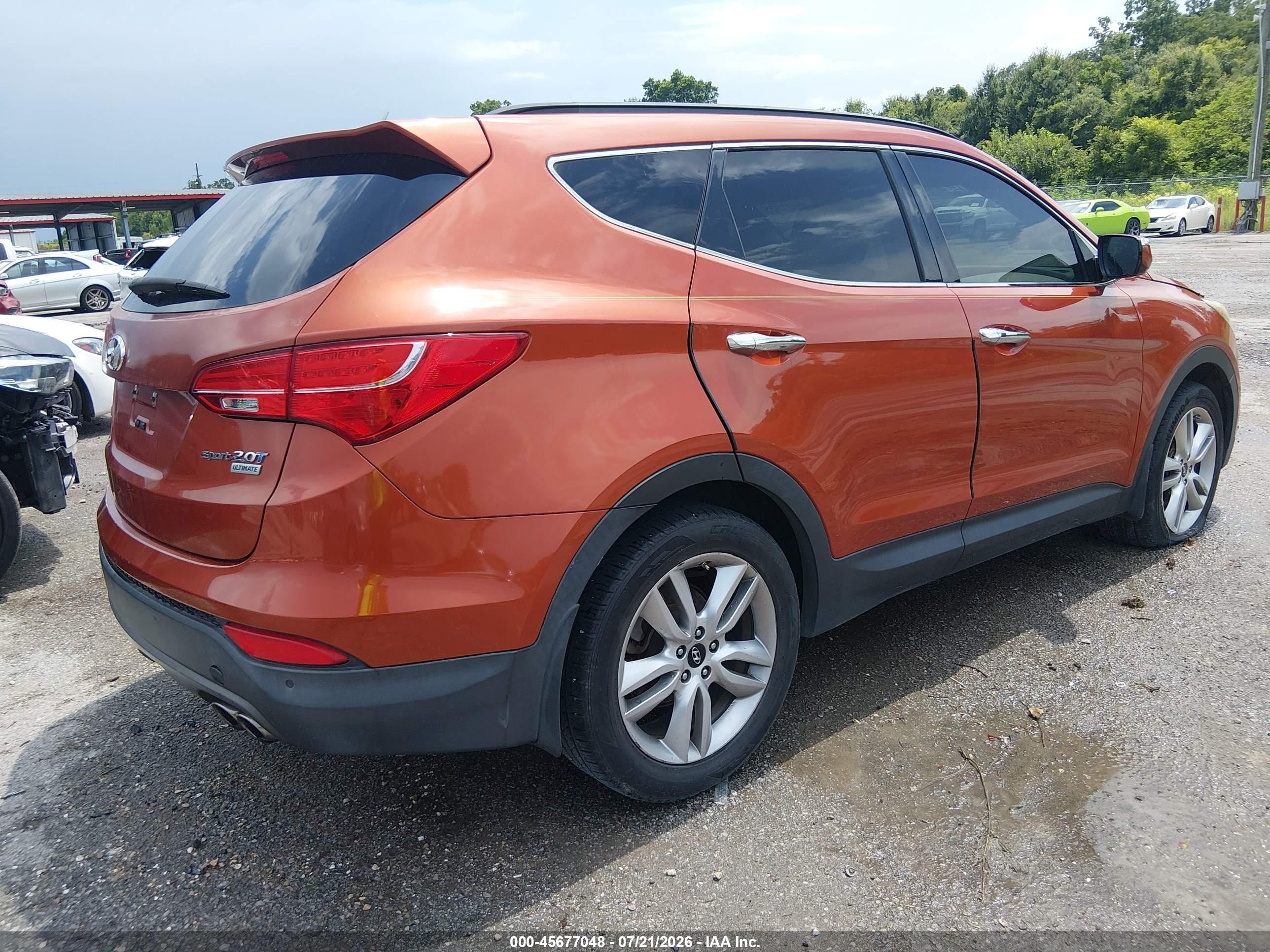 2015 Hyundai Santa Fe Sport 2.0l Turbo Orange vin: 5XYZW4LA8FG247156