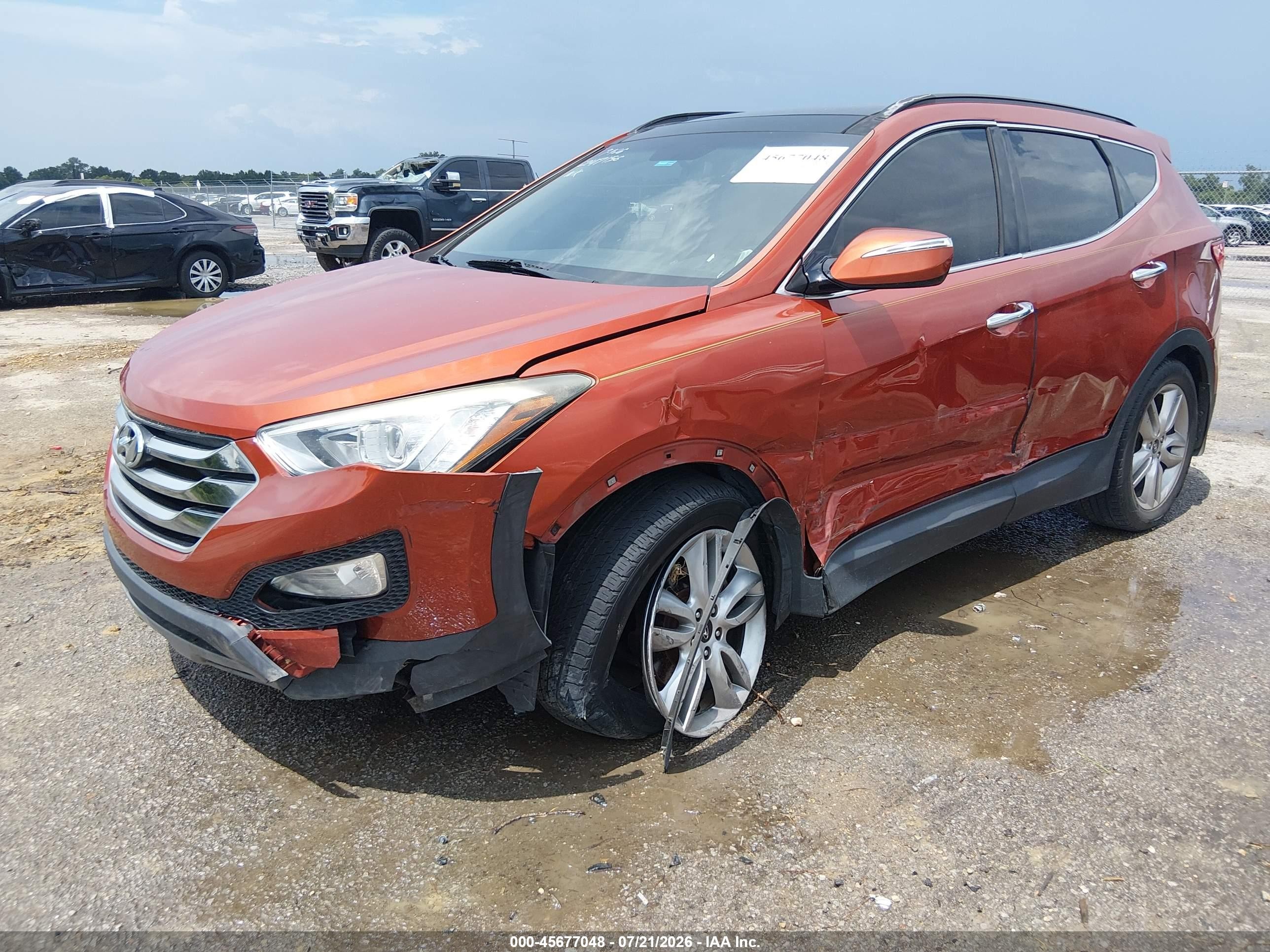 2015 Hyundai Santa Fe Sport 2.0l Turbo Orange vin: 5XYZW4LA8FG247156