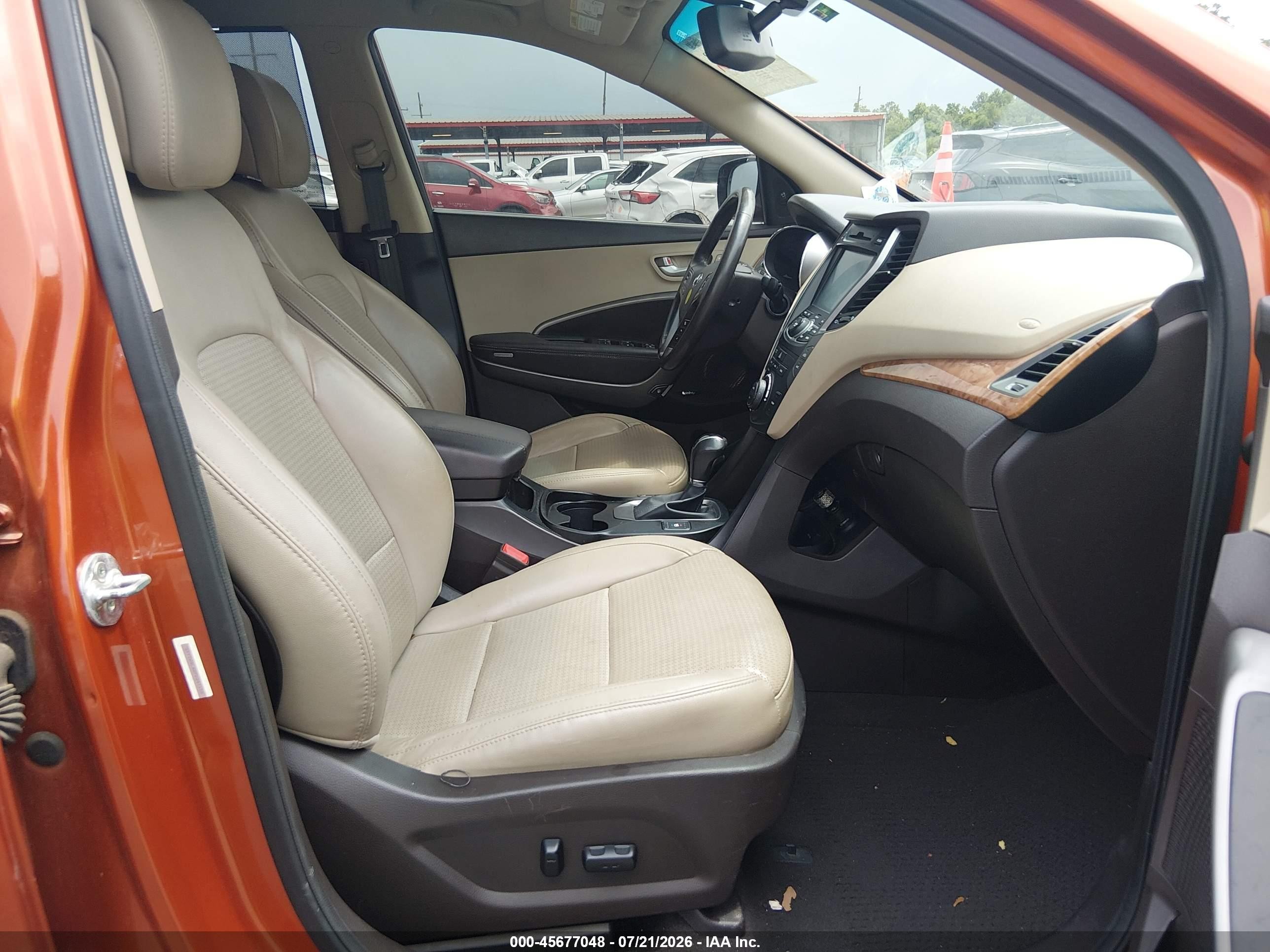 2015 Hyundai Santa Fe Sport 2.0l Turbo Orange vin: 5XYZW4LA8FG247156