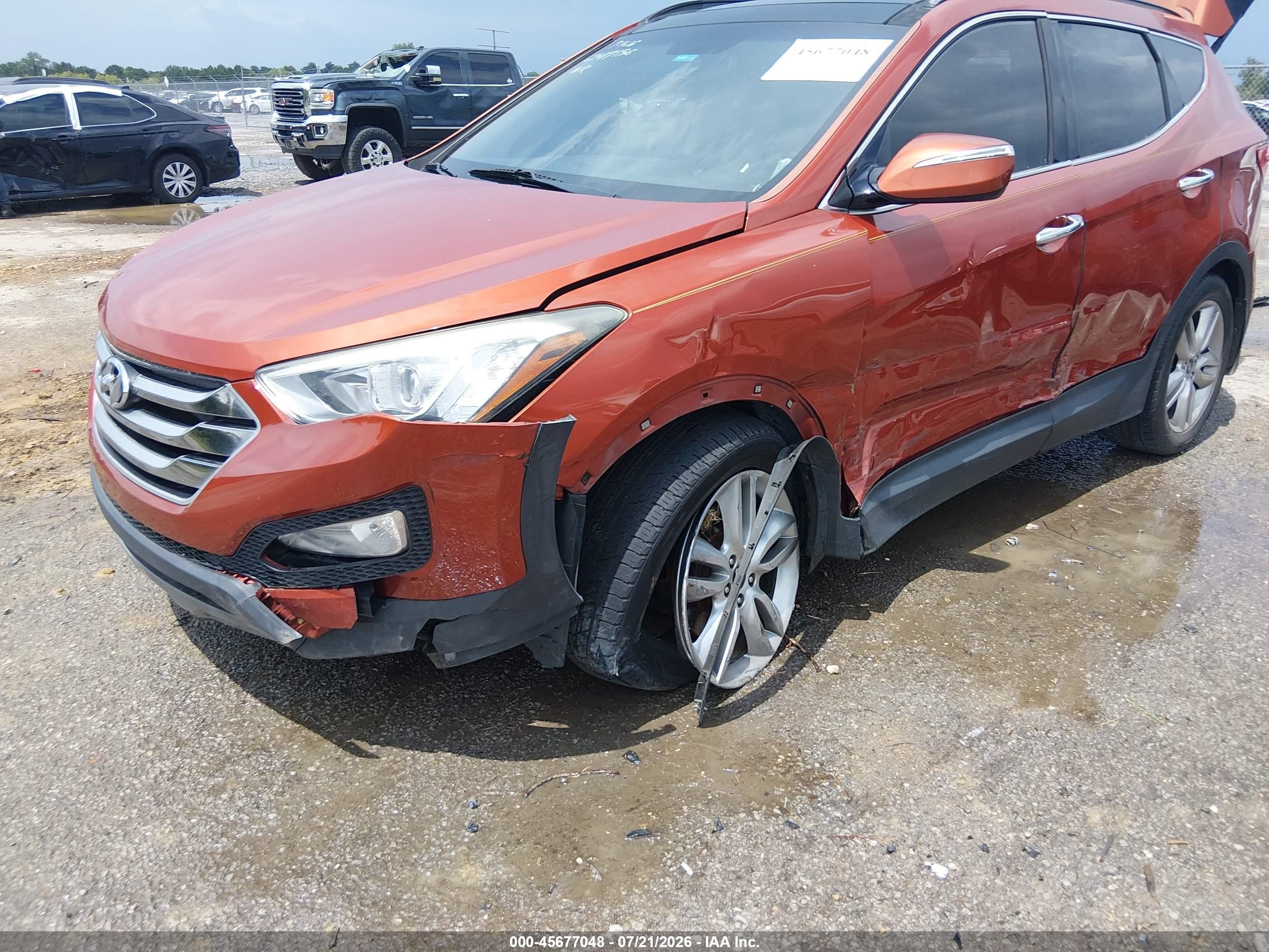 2015 Hyundai Santa Fe Sport 2.0l Turbo Orange vin: 5XYZW4LA8FG247156