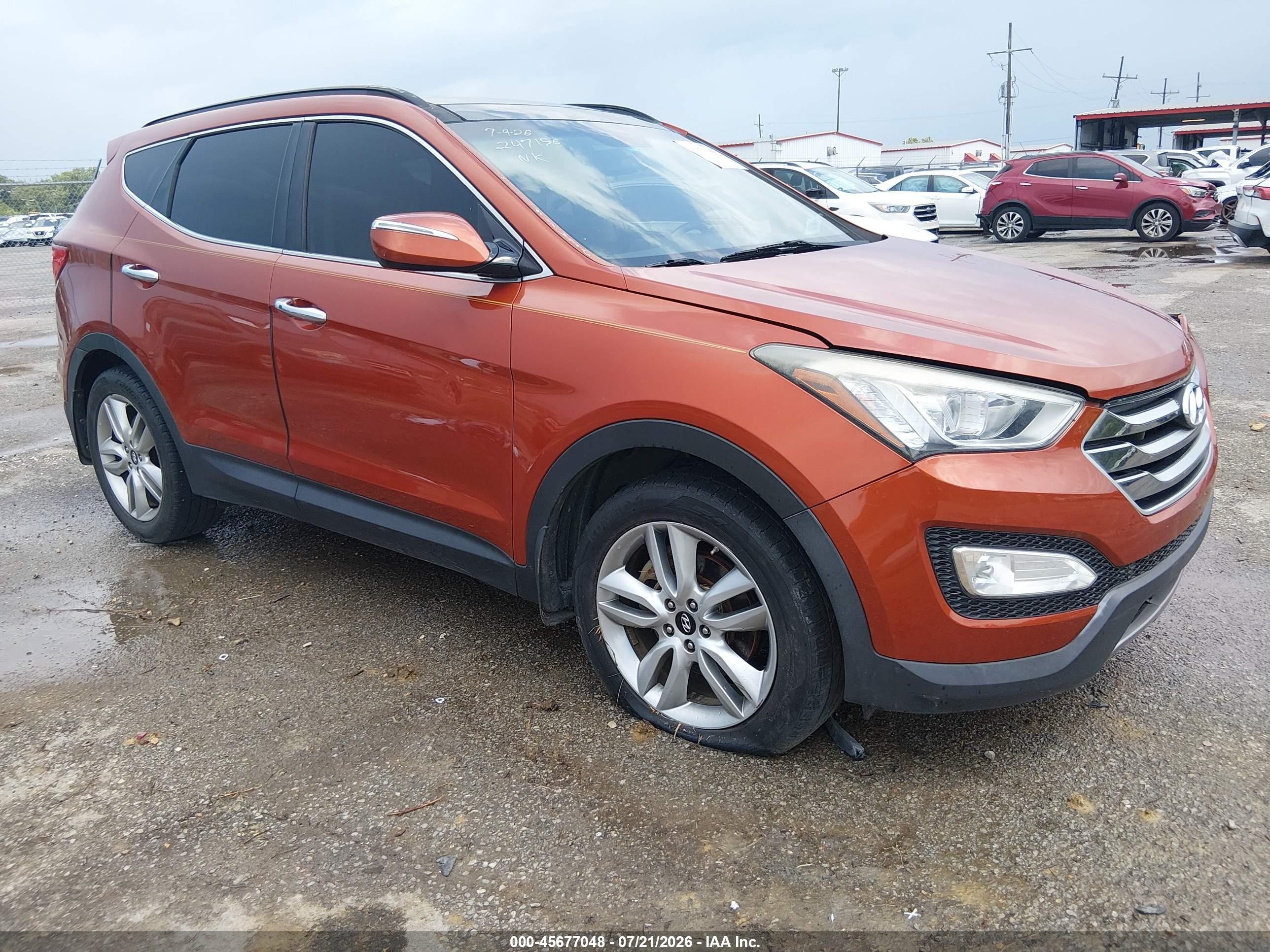 2015 Hyundai Santa Fe Sport 2.0l Turbo Orange vin: 5XYZW4LA8FG247156