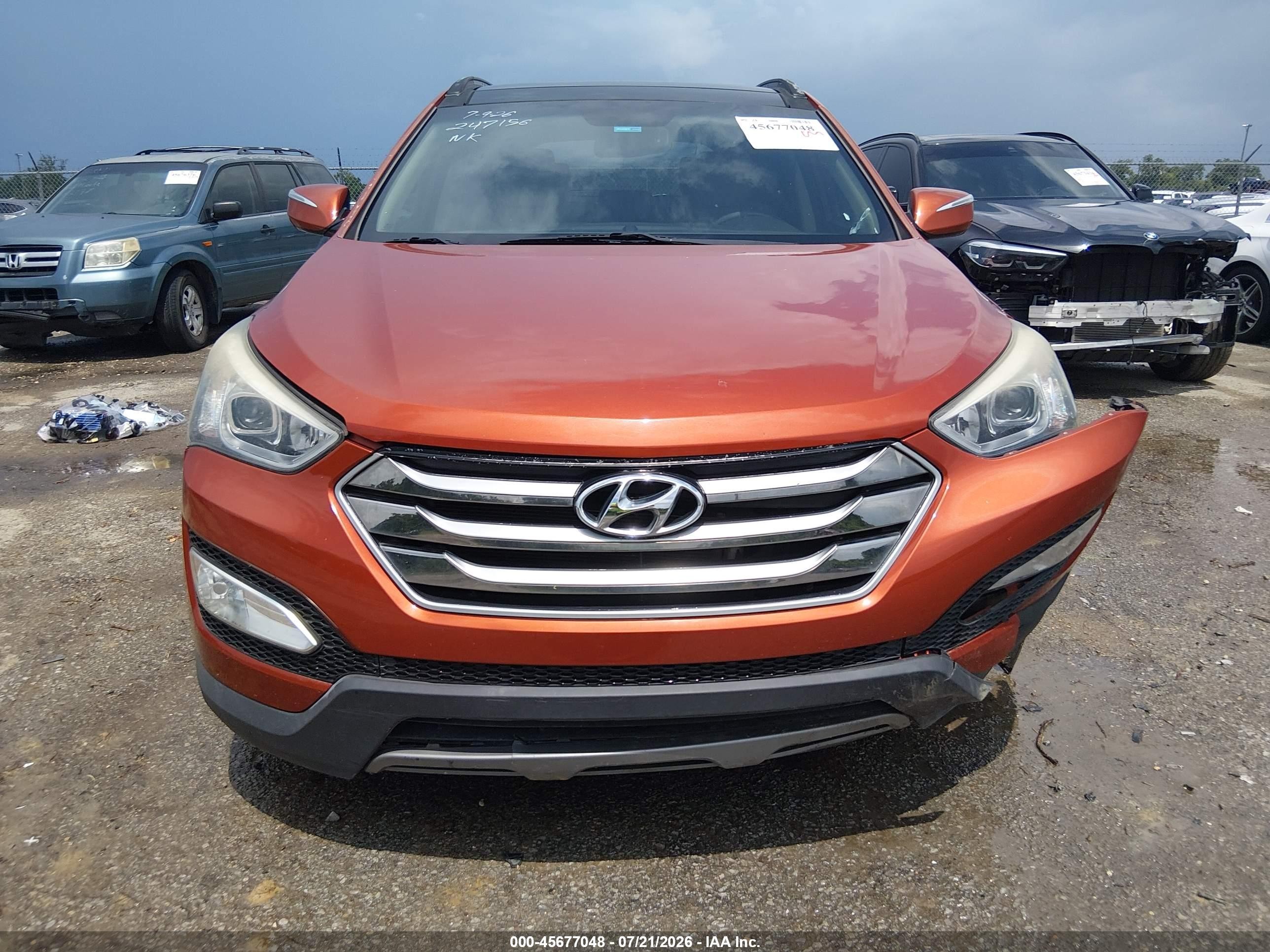 2015 Hyundai Santa Fe Sport 2.0l Turbo Orange vin: 5XYZW4LA8FG247156