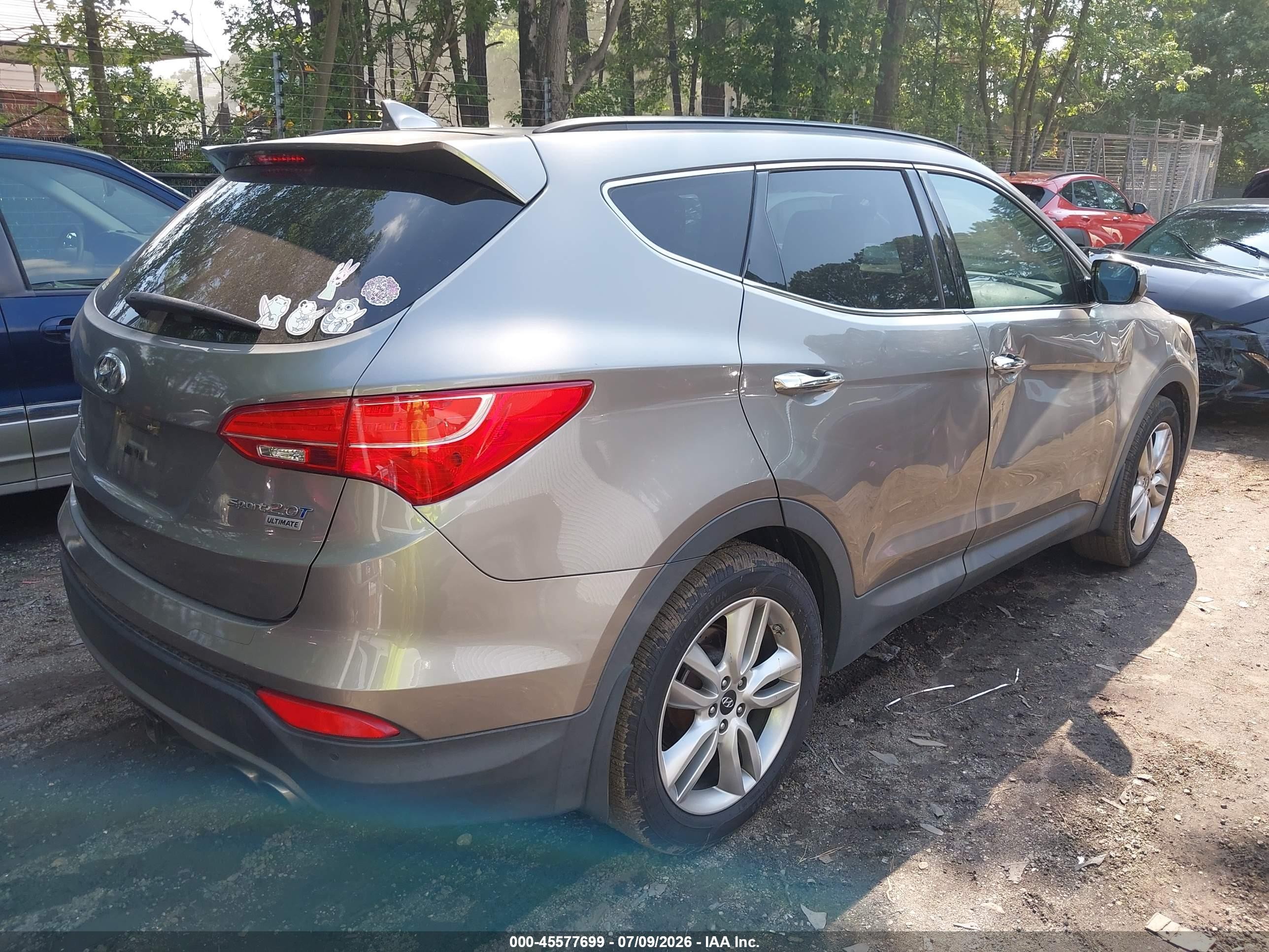2015 Hyundai Santa Fe Sport 2.0l Turbo Gray vin: 5XYZW4LA8FG258271