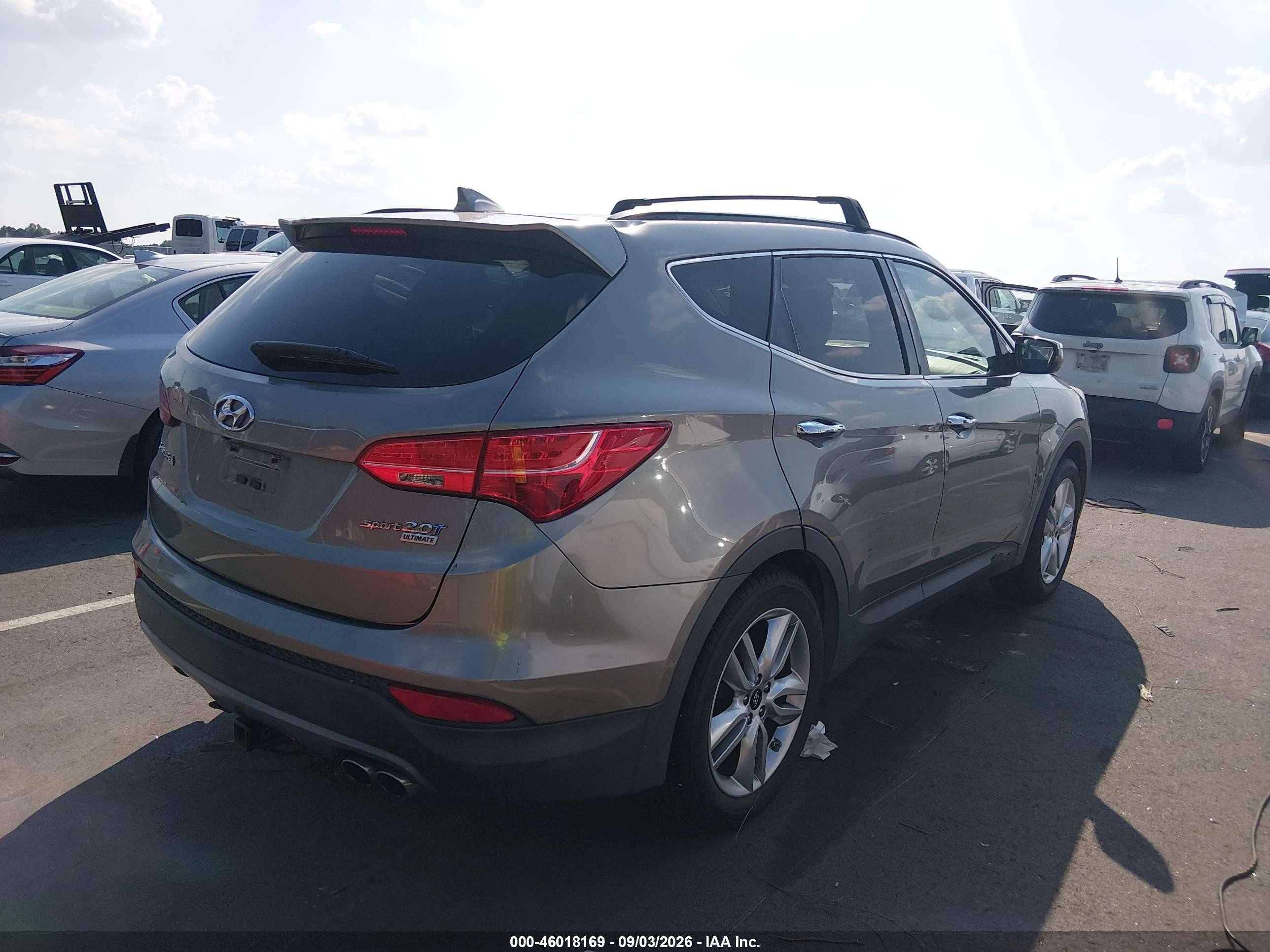 2015 Hyundai Santa Fe Sport 2.0l Turbo Gray vin: 5XYZW4LA8FG266175