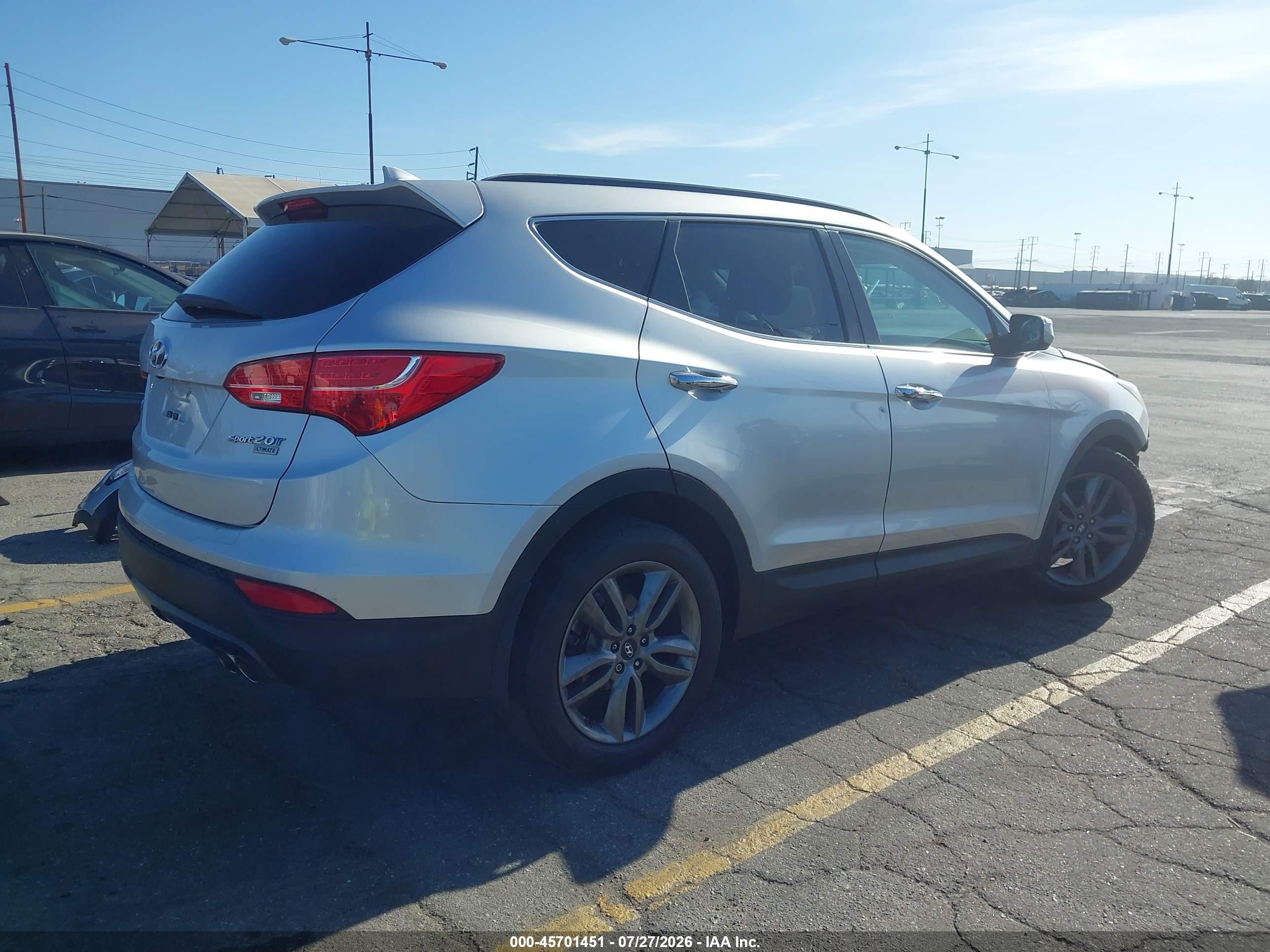 2015 Hyundai Santa Fe Sport 2.0l Turbo Silver vin: 5XYZW4LA8FG286538