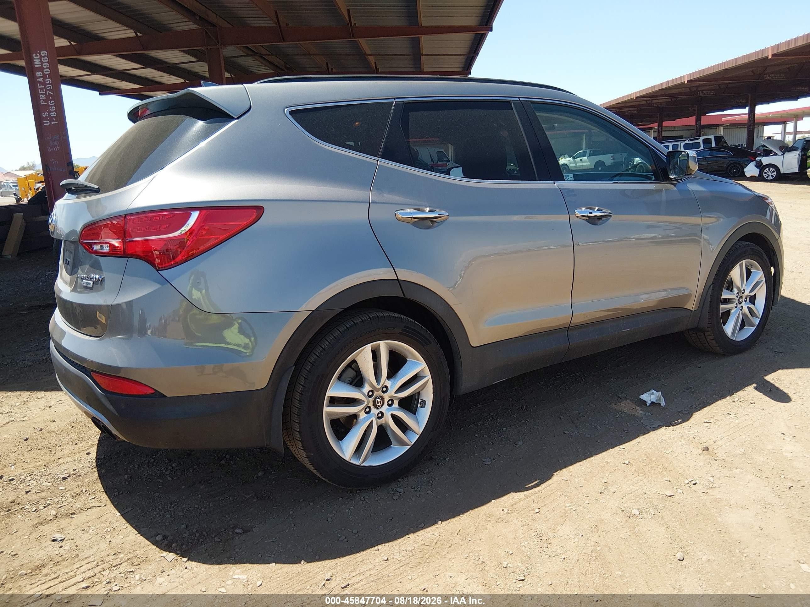 2015 Hyundai Santa Fe Sport 2.0l Turbo Gray vin: 5XYZW4LA9FG239437