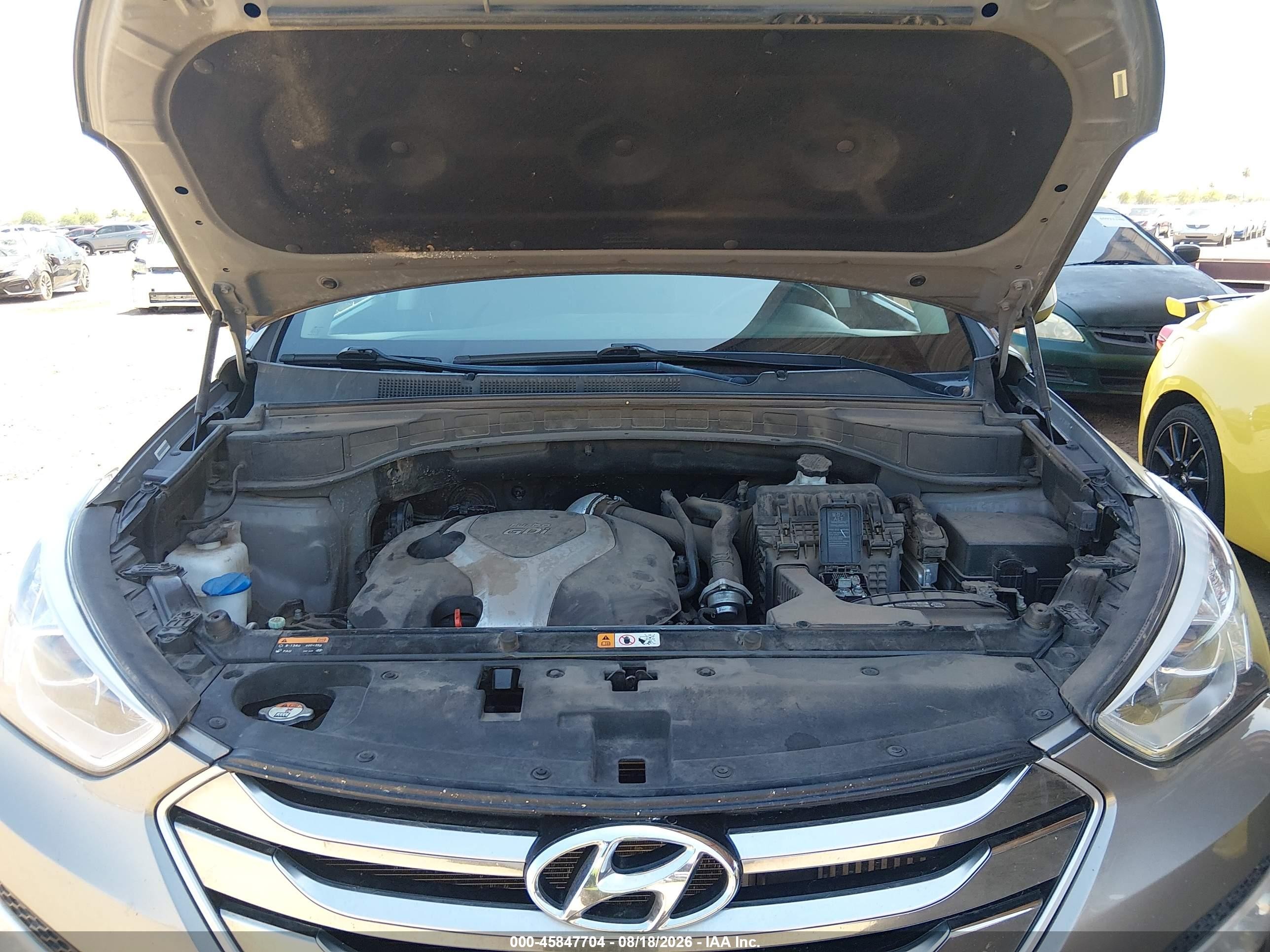 2015 Hyundai Santa Fe Sport 2.0l Turbo Gray vin: 5XYZW4LA9FG239437