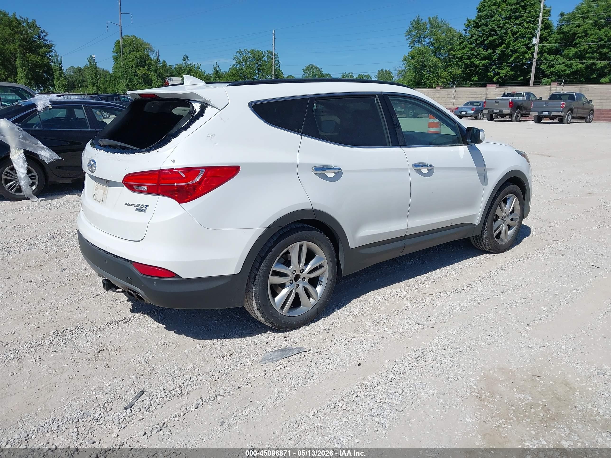 2015 Hyundai Santa Fe Sport 2.0l Turbo Белый vin: 5XYZW4LA9FG293420