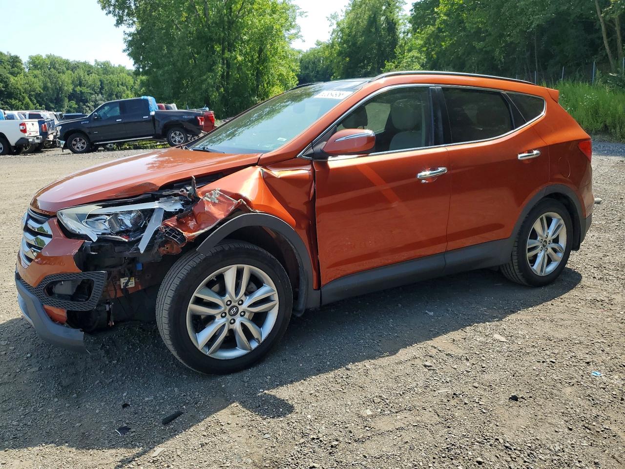 2015 Hyundai Santa Fe Sport 2.0t Orange vin: 5XYZW4LAXFG251404