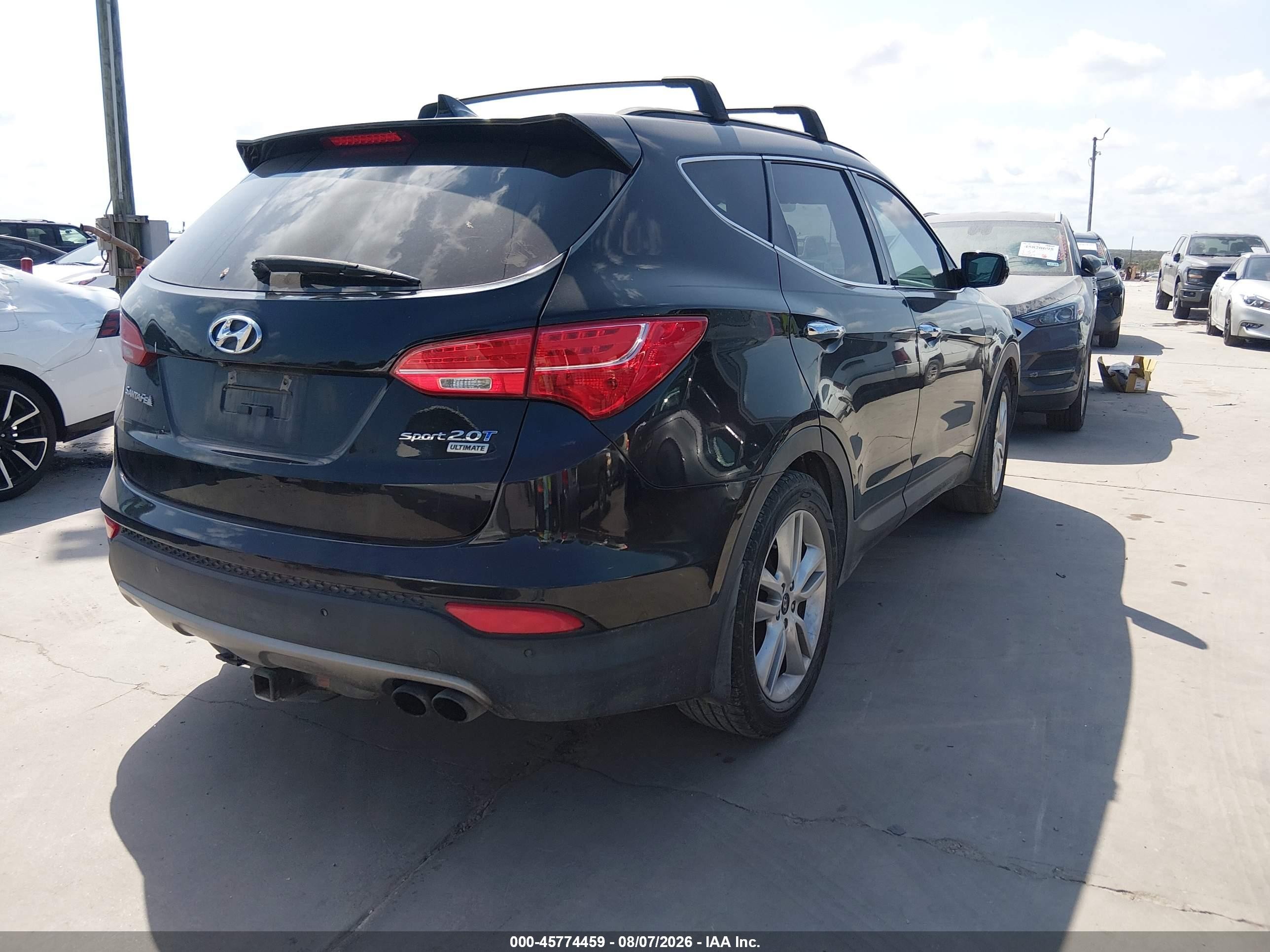 2015 Hyundai Santa Fe Sport 2.0l Turbo Black vin: 5XYZW4LAXFG295841