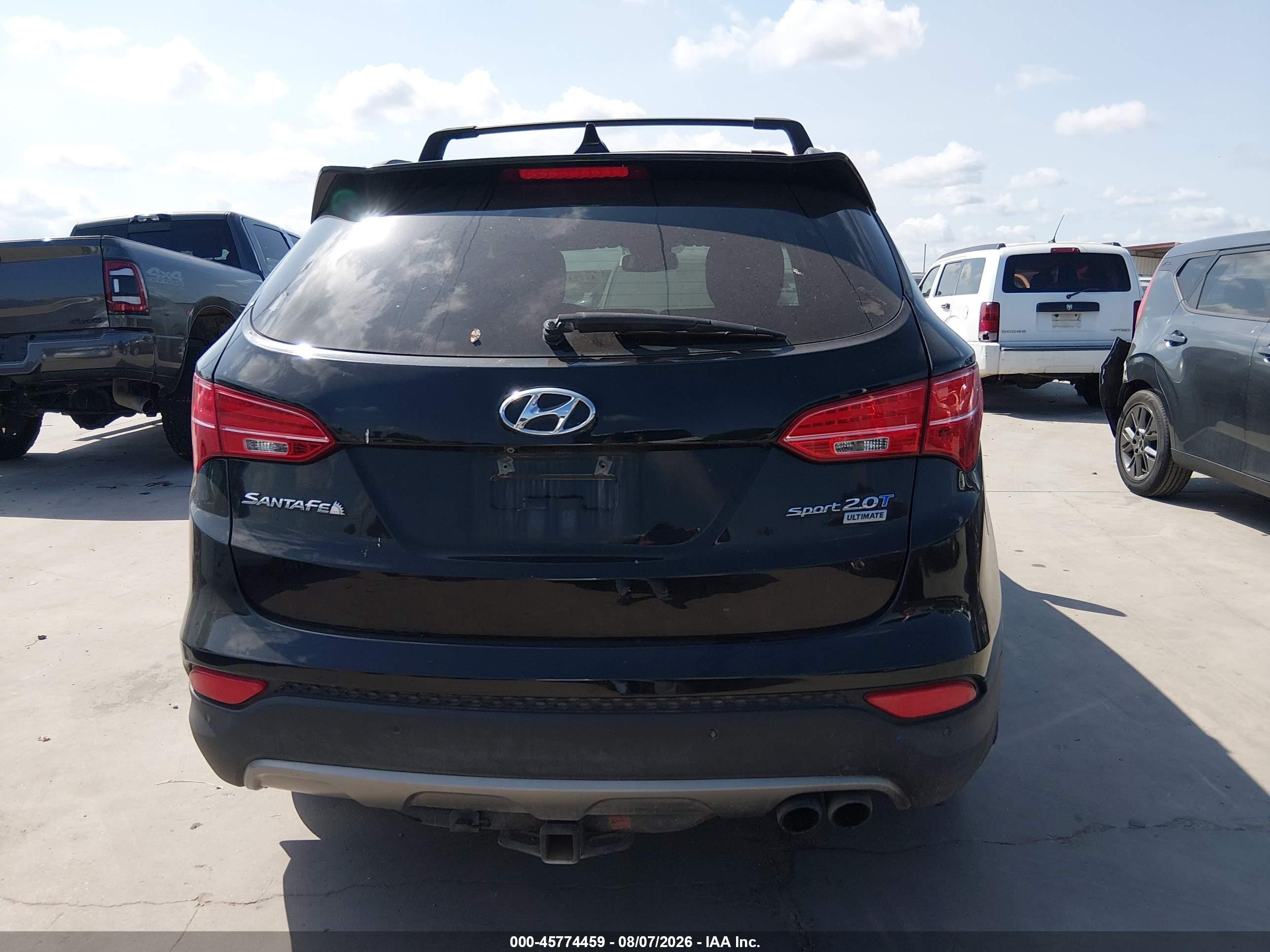 2015 Hyundai Santa Fe Sport 2.0l Turbo Black vin: 5XYZW4LAXFG295841