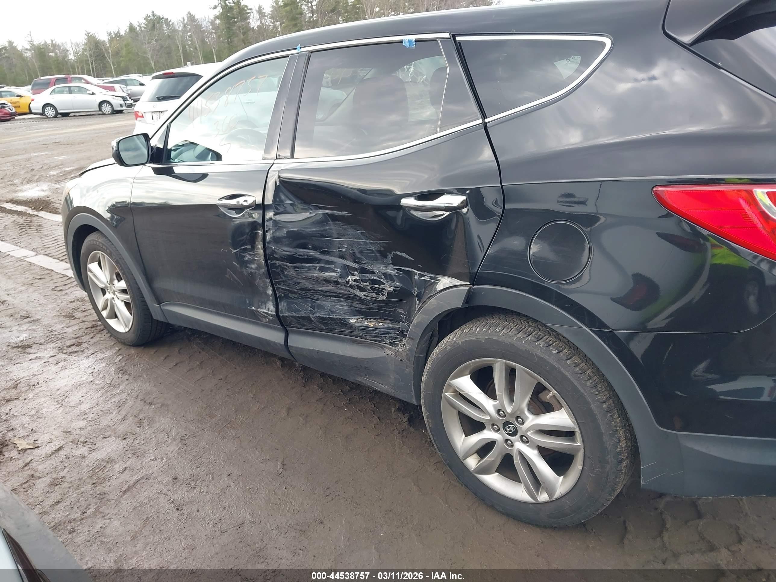 2013 Hyundai Santa Fe Sport 2.0t Black vin: 5XYZWDLA0DG005278