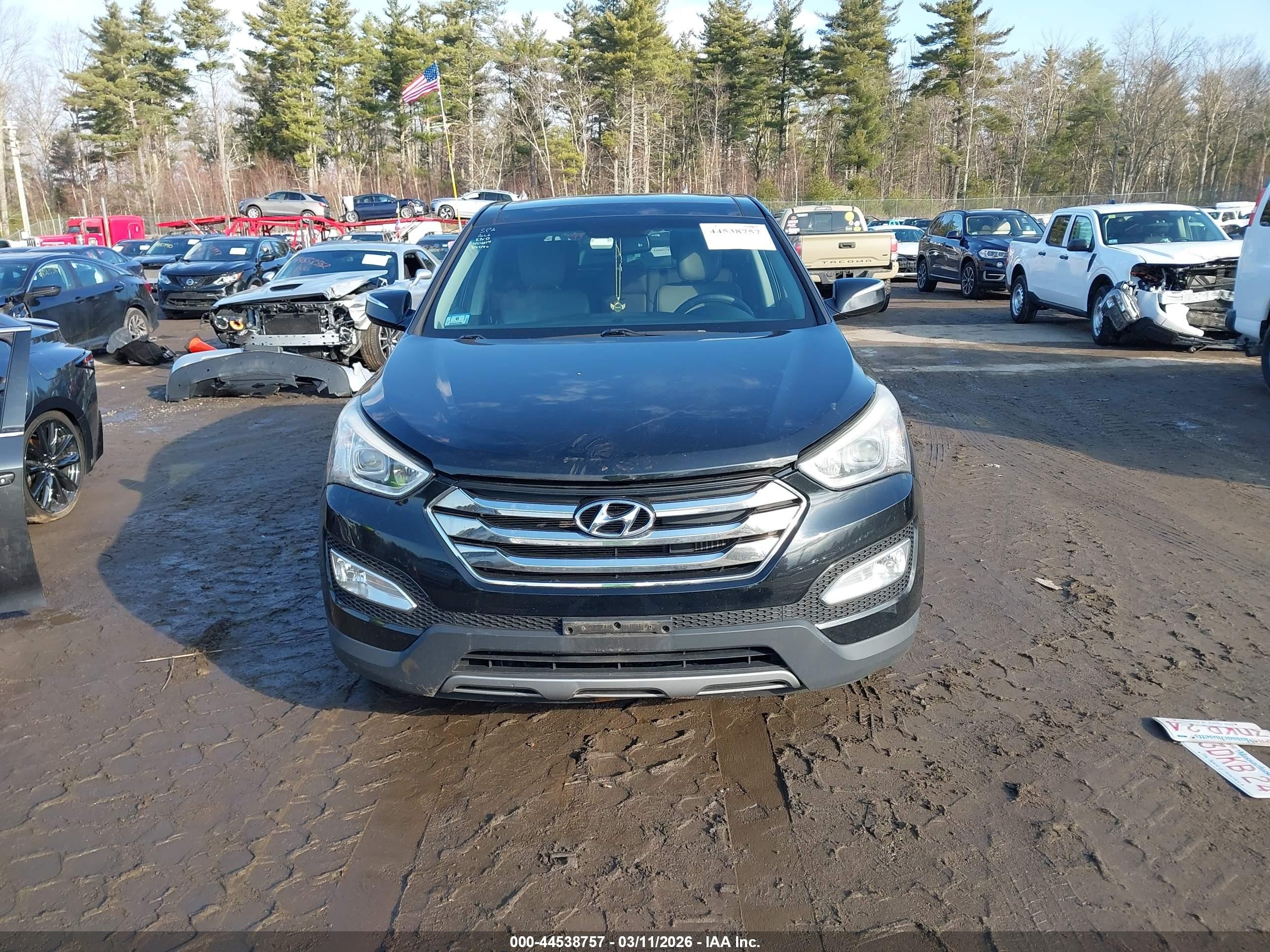 2013 Hyundai Santa Fe Sport 2.0t Black vin: 5XYZWDLA0DG005278