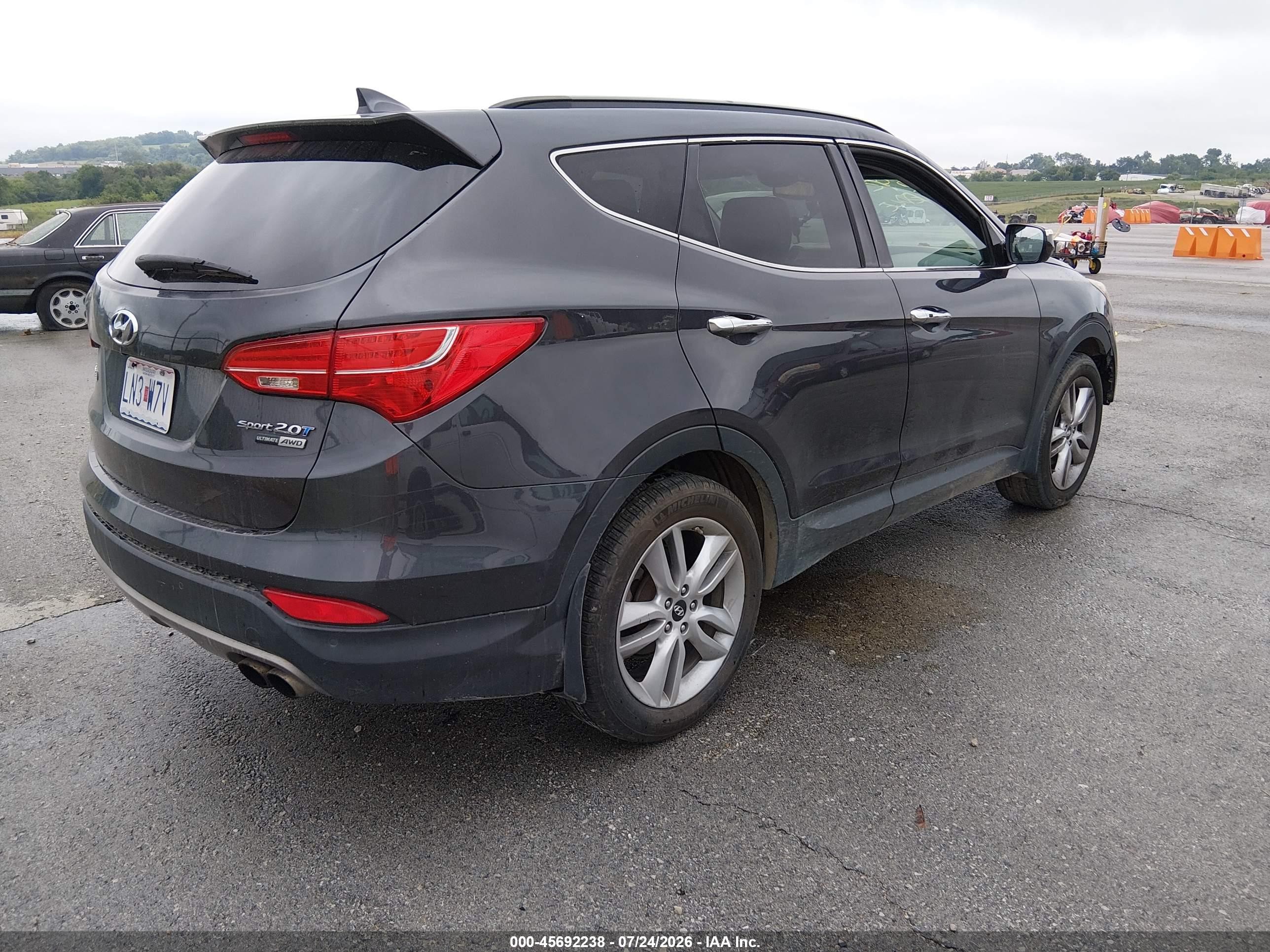 2015 Hyundai Santa Fe Sport 2.0l Turbo Gray vin: 5XYZWDLA0FG248348