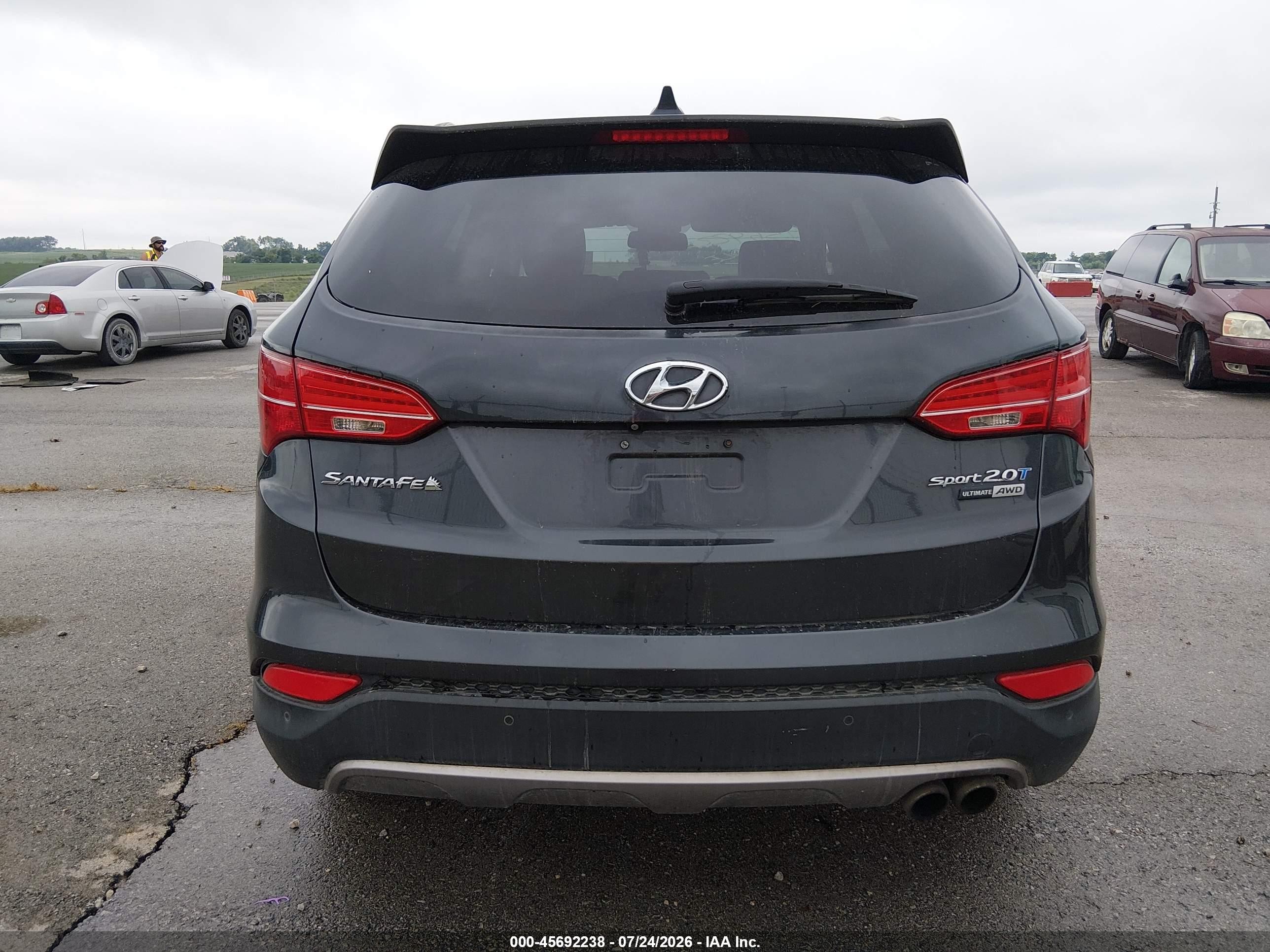 2015 Hyundai Santa Fe Sport 2.0l Turbo Gray vin: 5XYZWDLA0FG248348