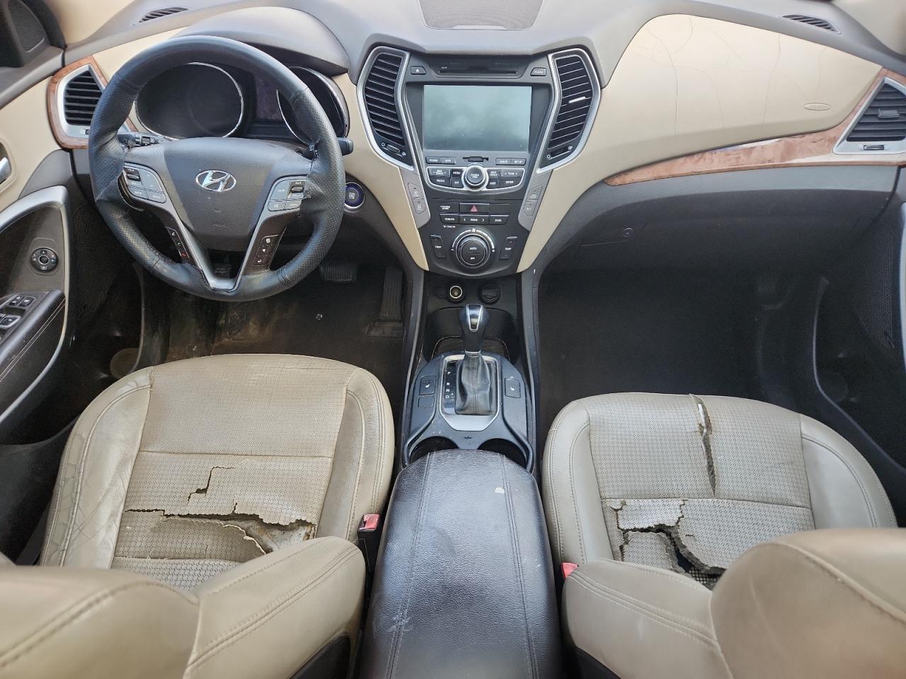 2013 Hyundai Santa Fe Sport 2.0t Maroon vin: 5XYZWDLA1DG065277 Damage: Right Front Seat Cushion, Torn, > 12 Inches