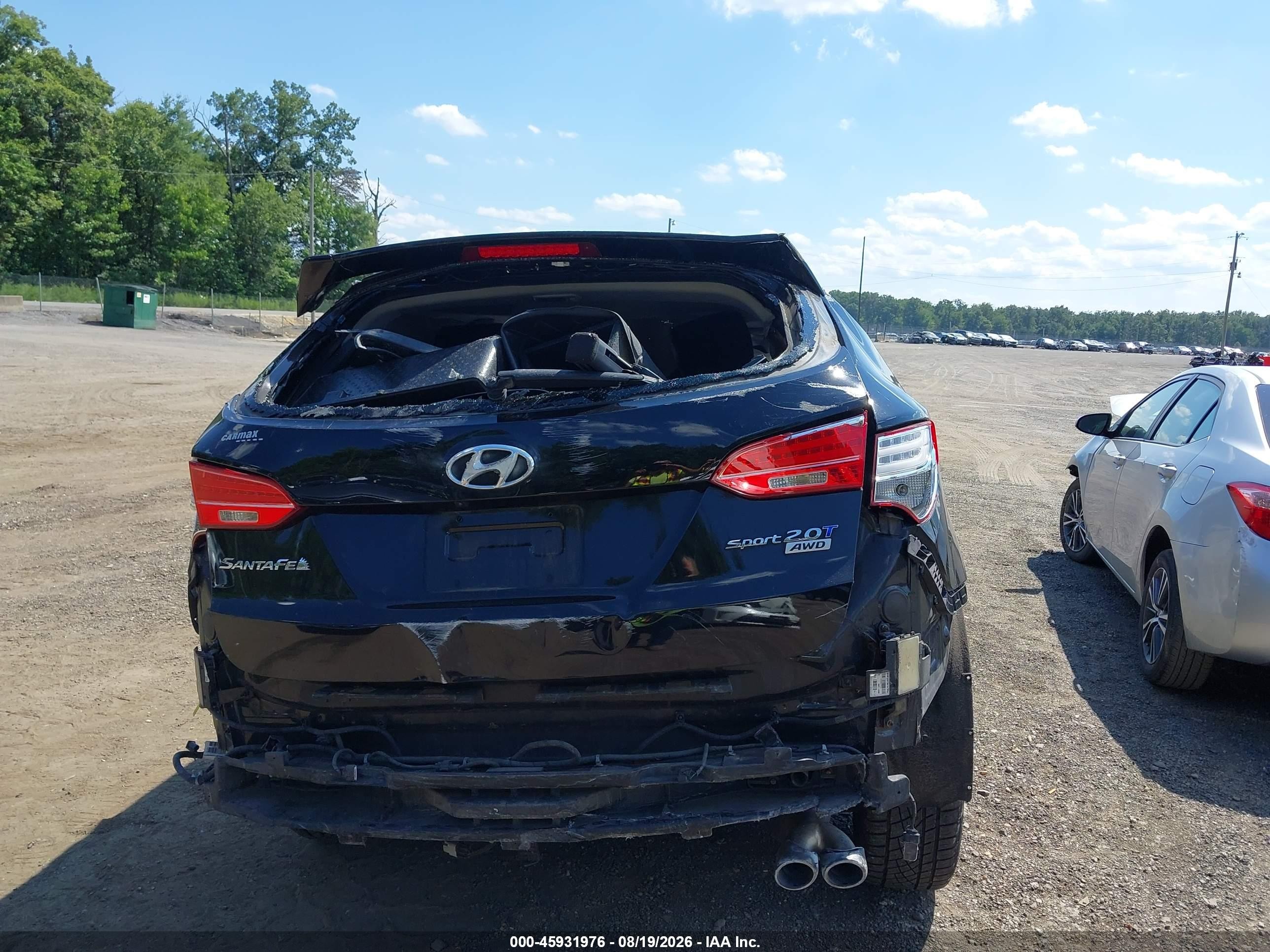 2014 Hyundai Santa Fe Sport 2.0l Turbo Black vin: 5XYZWDLA1EG155904