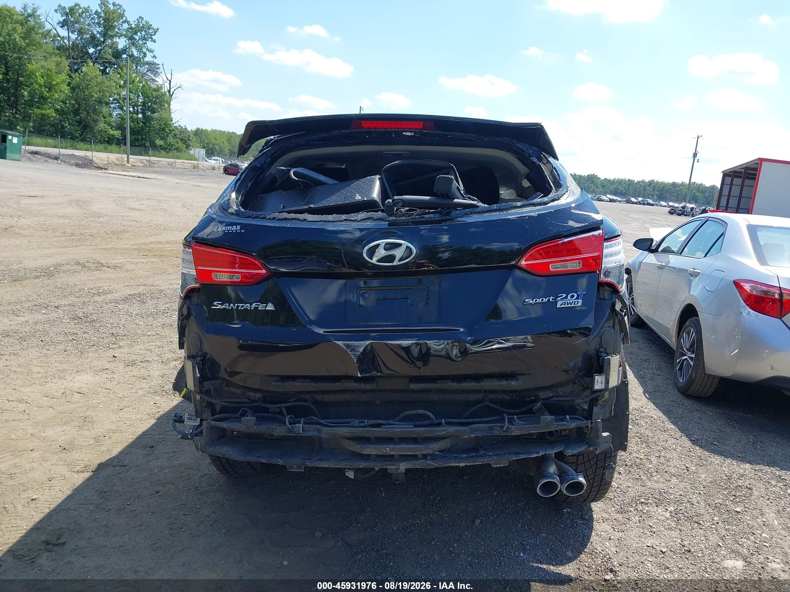 2014 Hyundai Santa Fe Sport 2.0l Turbo Black vin: 5XYZWDLA1EG155904