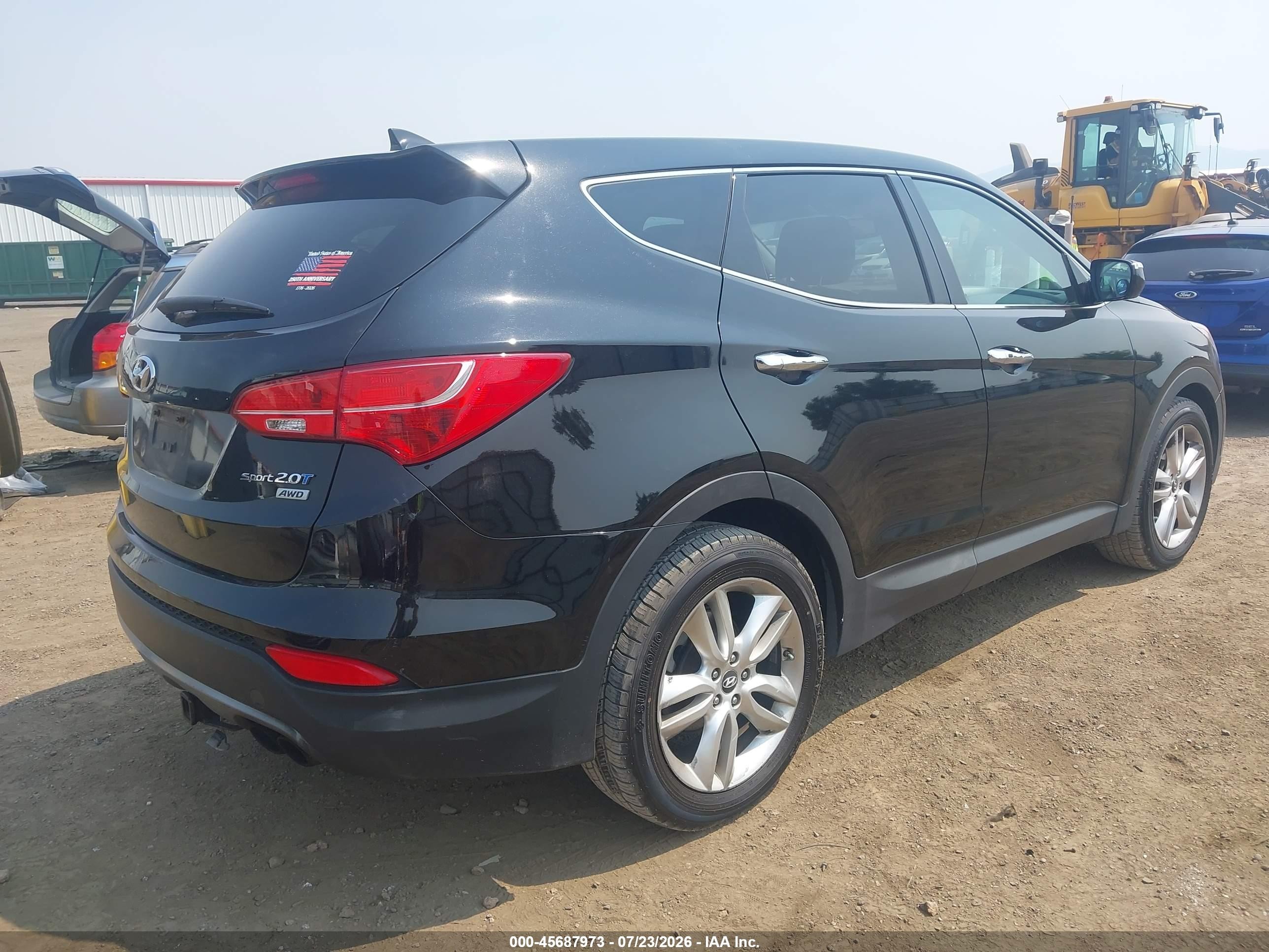 2013 Hyundai Santa Fe Sport 2.0t Black vin: 5XYZWDLA2DG005251