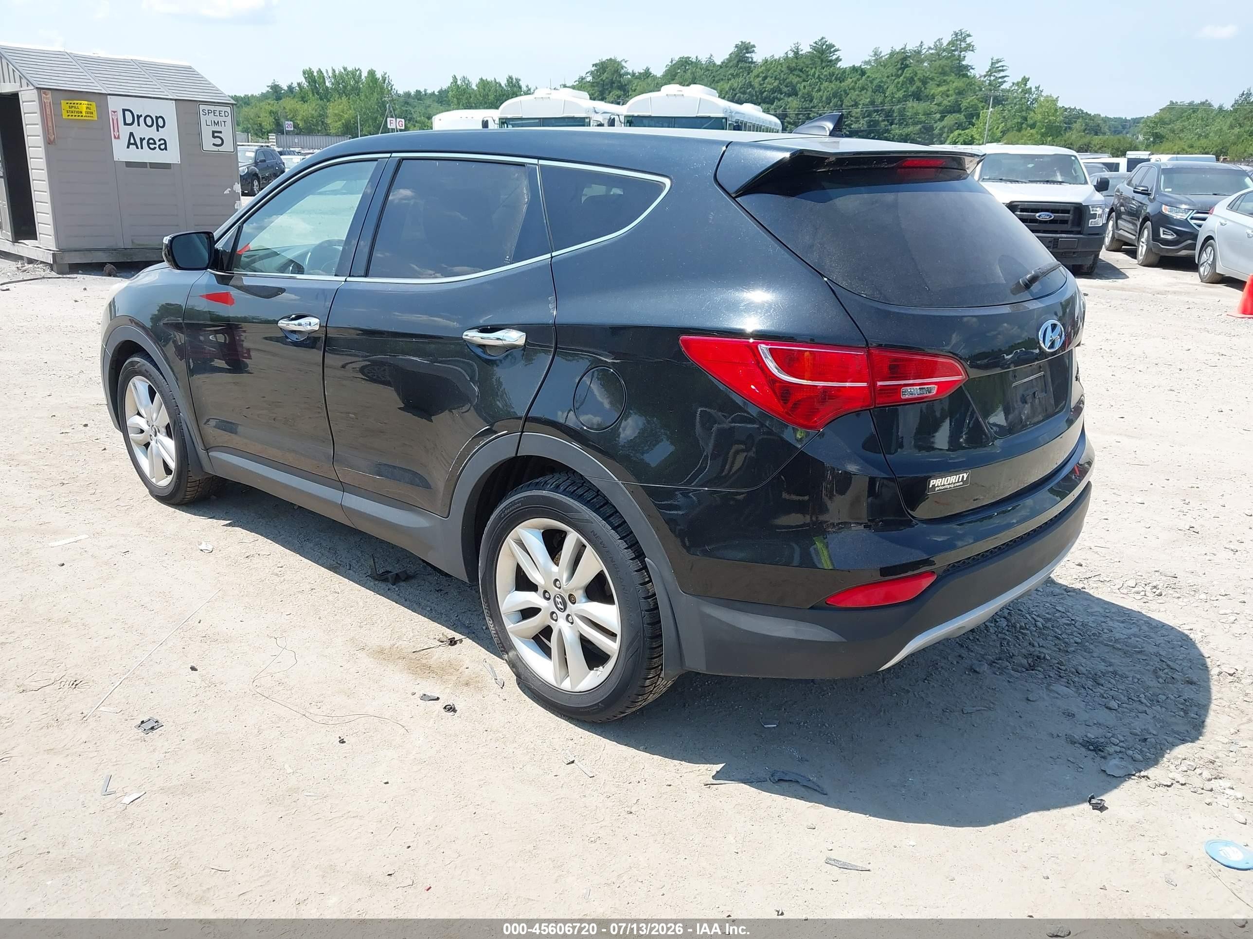 2013 Hyundai Santa Fe Sport 2.0t Black vin: 5XYZWDLA2DG088857