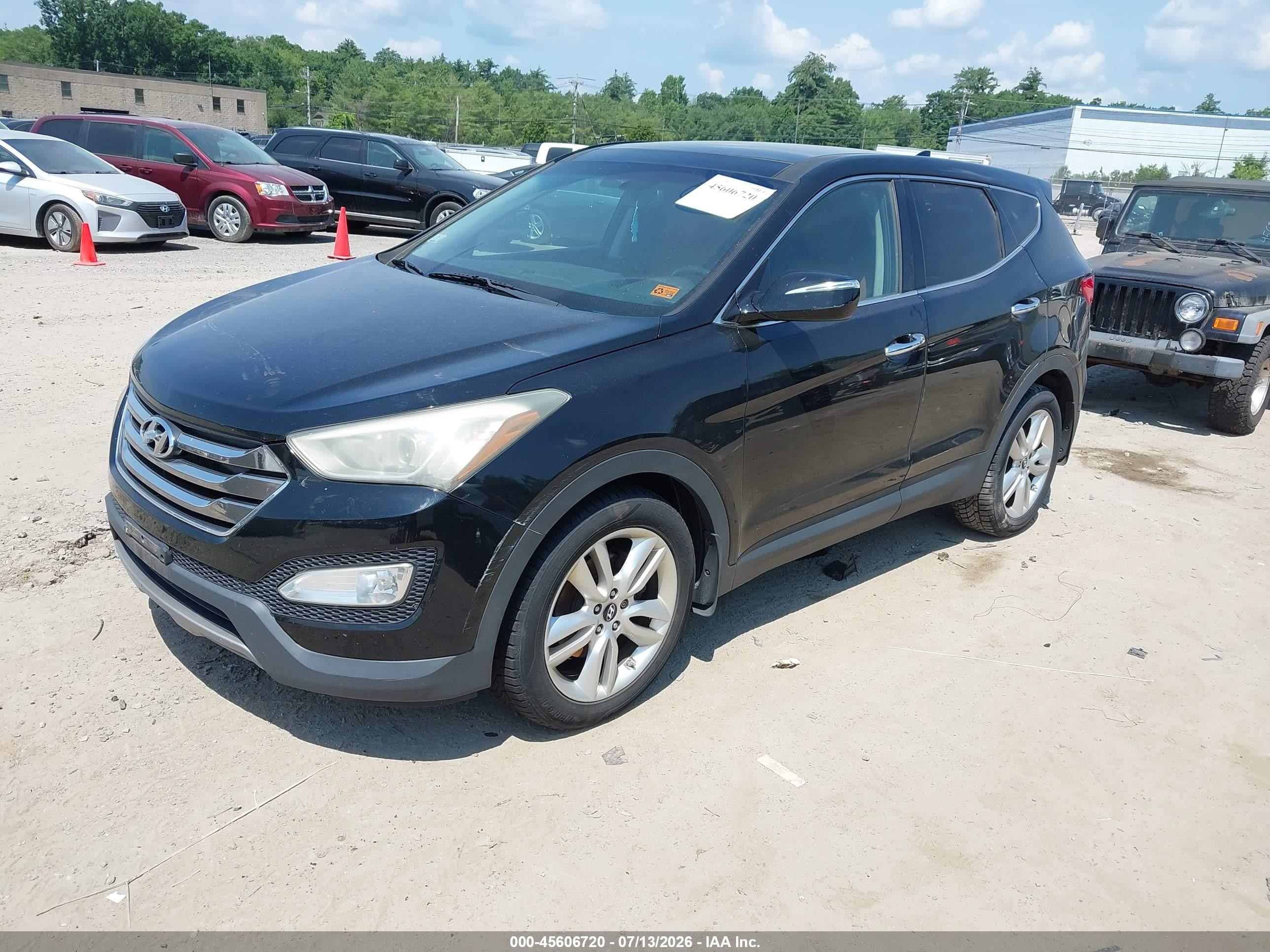 2013 Hyundai Santa Fe Sport 2.0t Black vin: 5XYZWDLA2DG088857