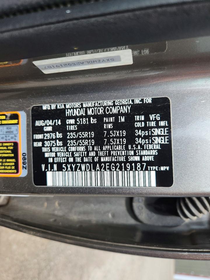 2014 Hyundai Santa Fe Sport 2.0t Gray vin: 5XYZWDLA2EG219187