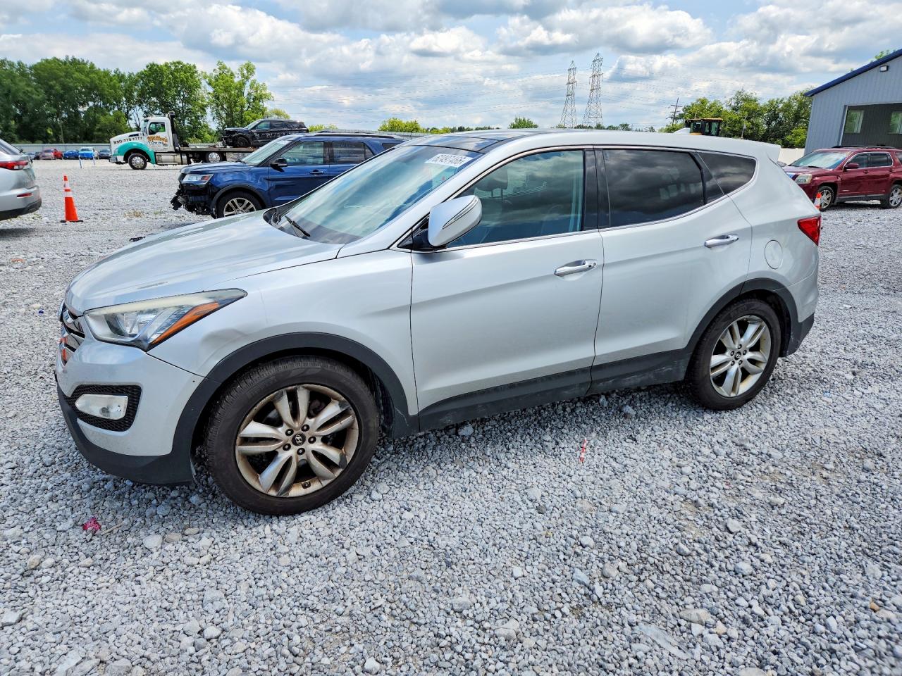 2013 Hyundai Santa Fe Sport 2.0t Silver vin: 5XYZWDLA4DG033570