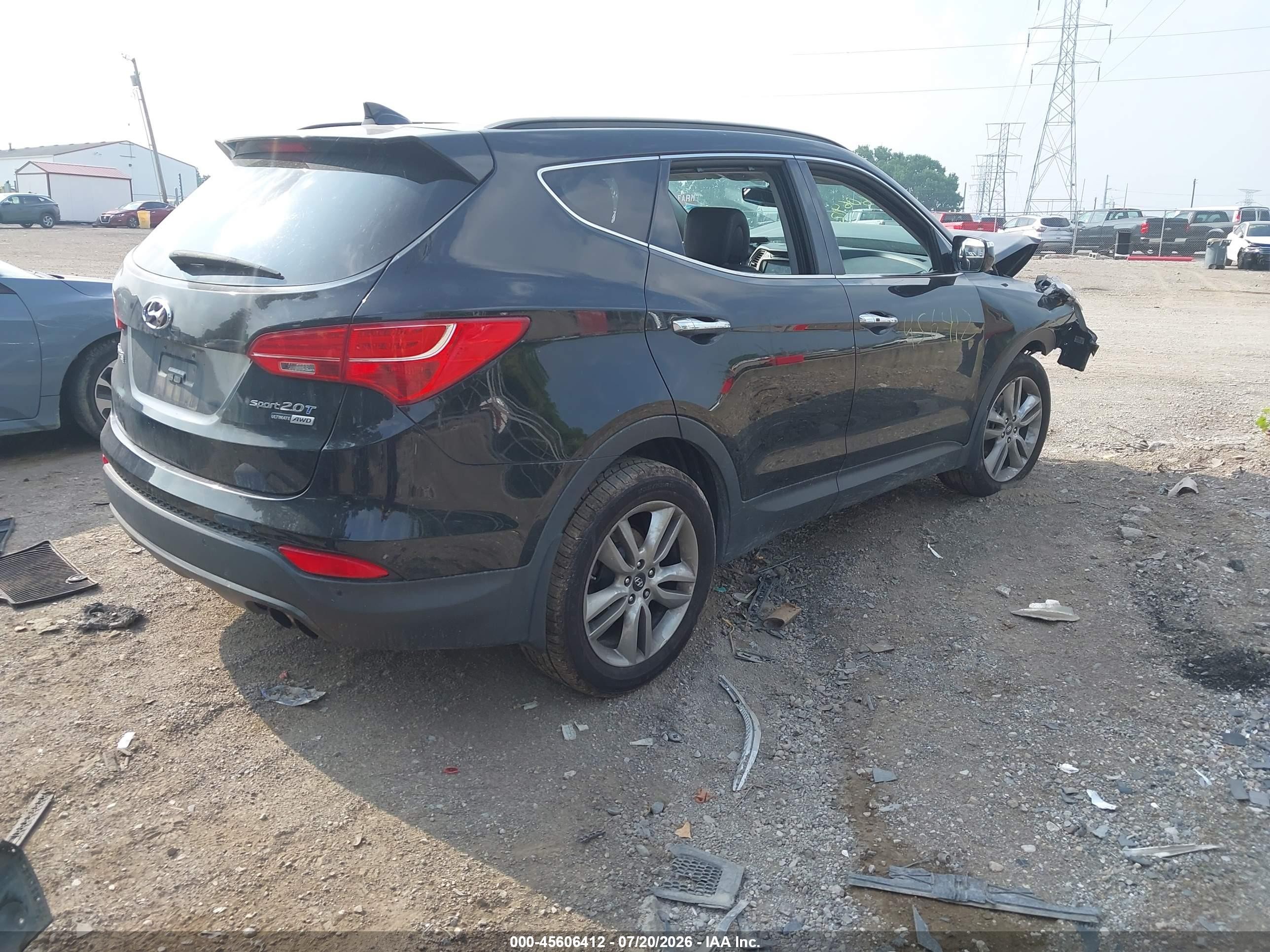 2015 Hyundai Santa Fe Sport 2.0l Turbo Black vin: 5XYZWDLA4FG244318