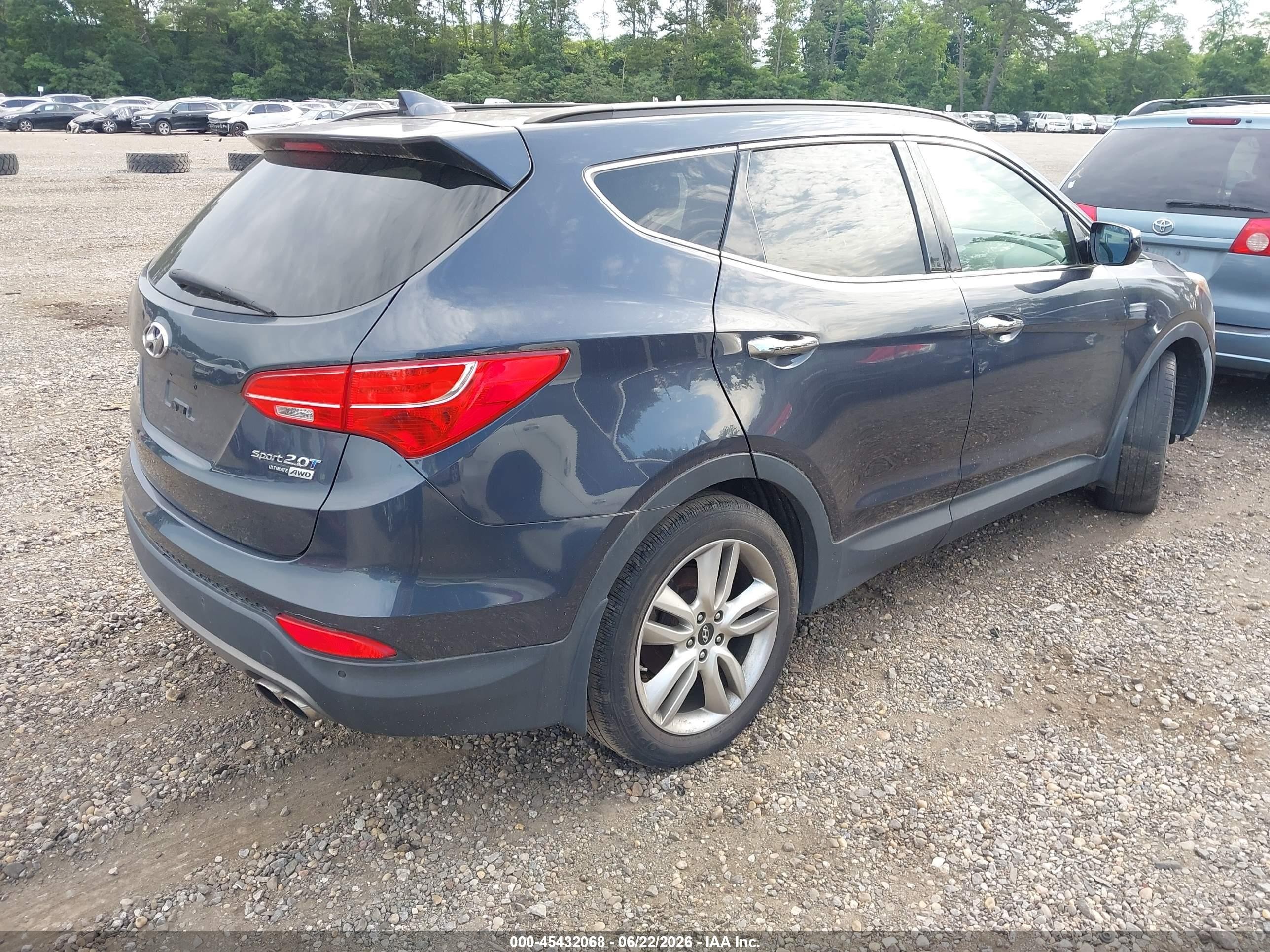 2015 Hyundai Santa Fe Sport 2.0l Turbo Black vin: 5XYZWDLA4FG264763