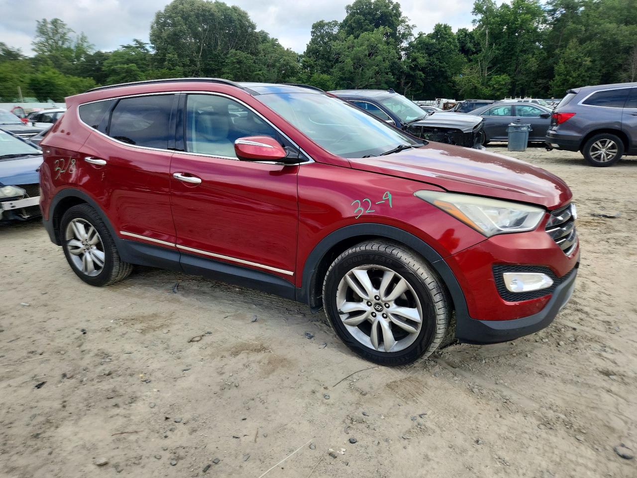 2014 Hyundai Santa Fe Sport 2.0t Red vin: 5XYZWDLA5EG139771