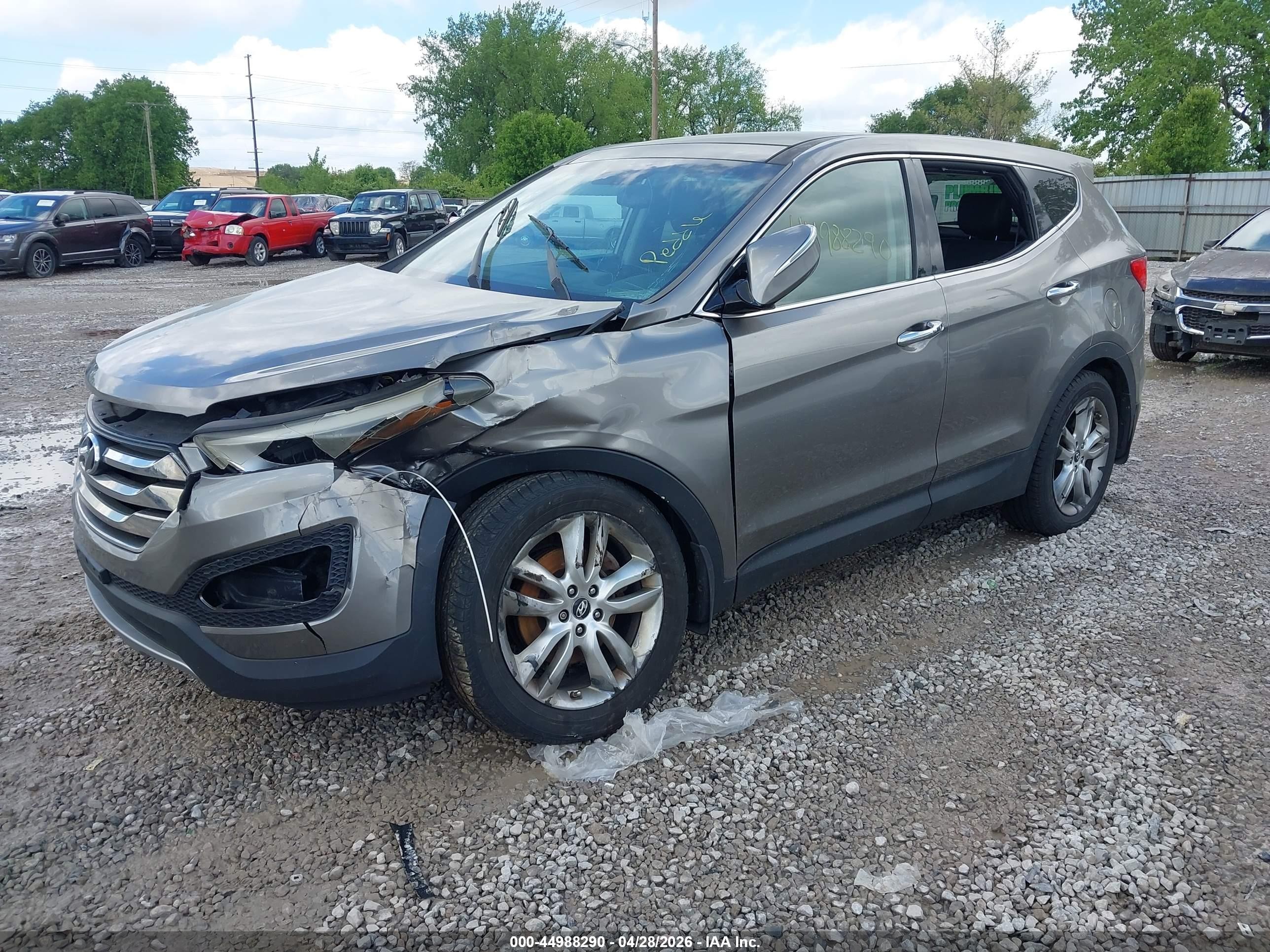2013 Hyundai Santa Fe Sport 2.0t Серебряный vin: 5XYZWDLA6DG057885