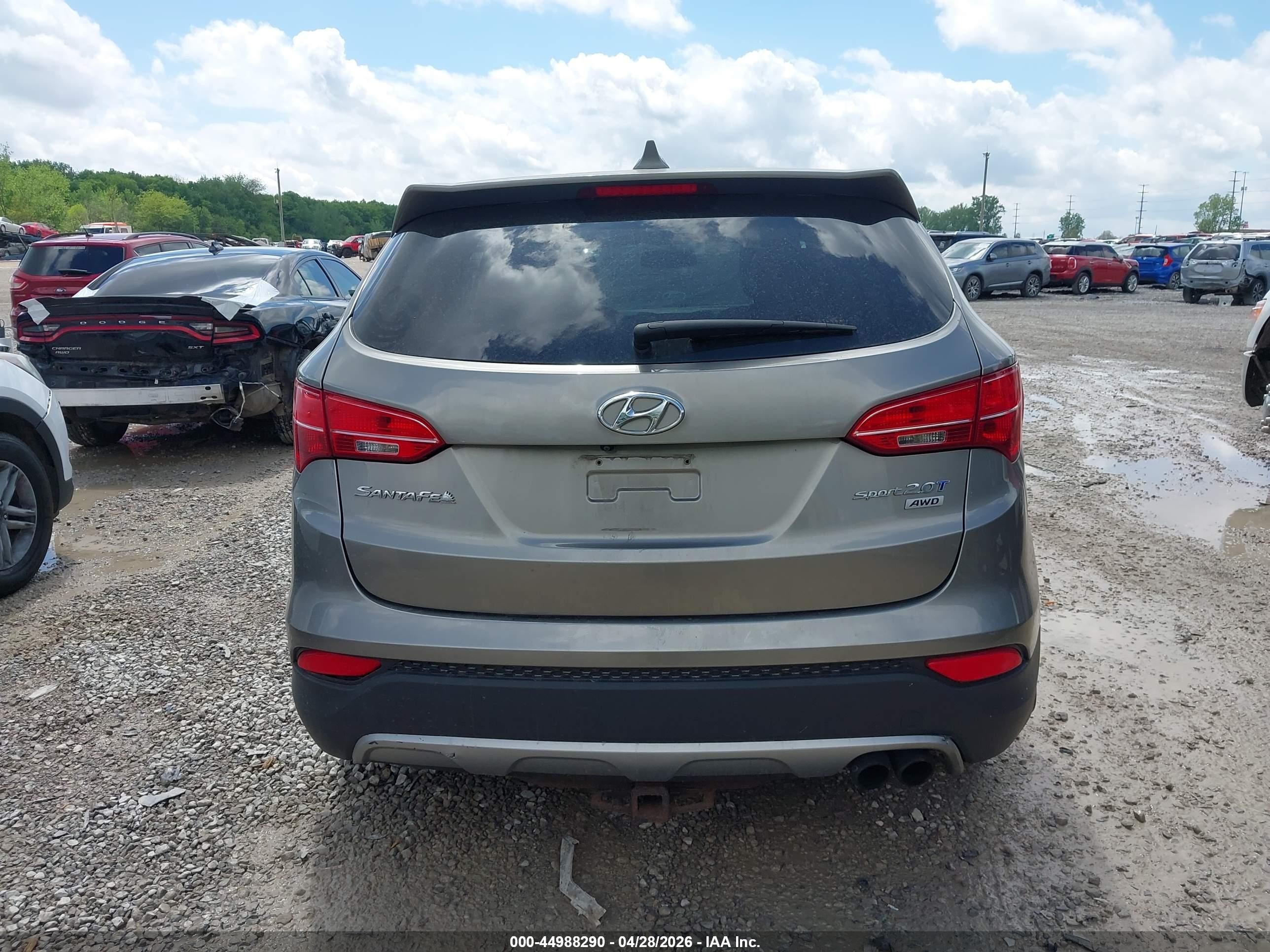2013 Hyundai Santa Fe Sport 2.0t Серебряный vin: 5XYZWDLA6DG057885
