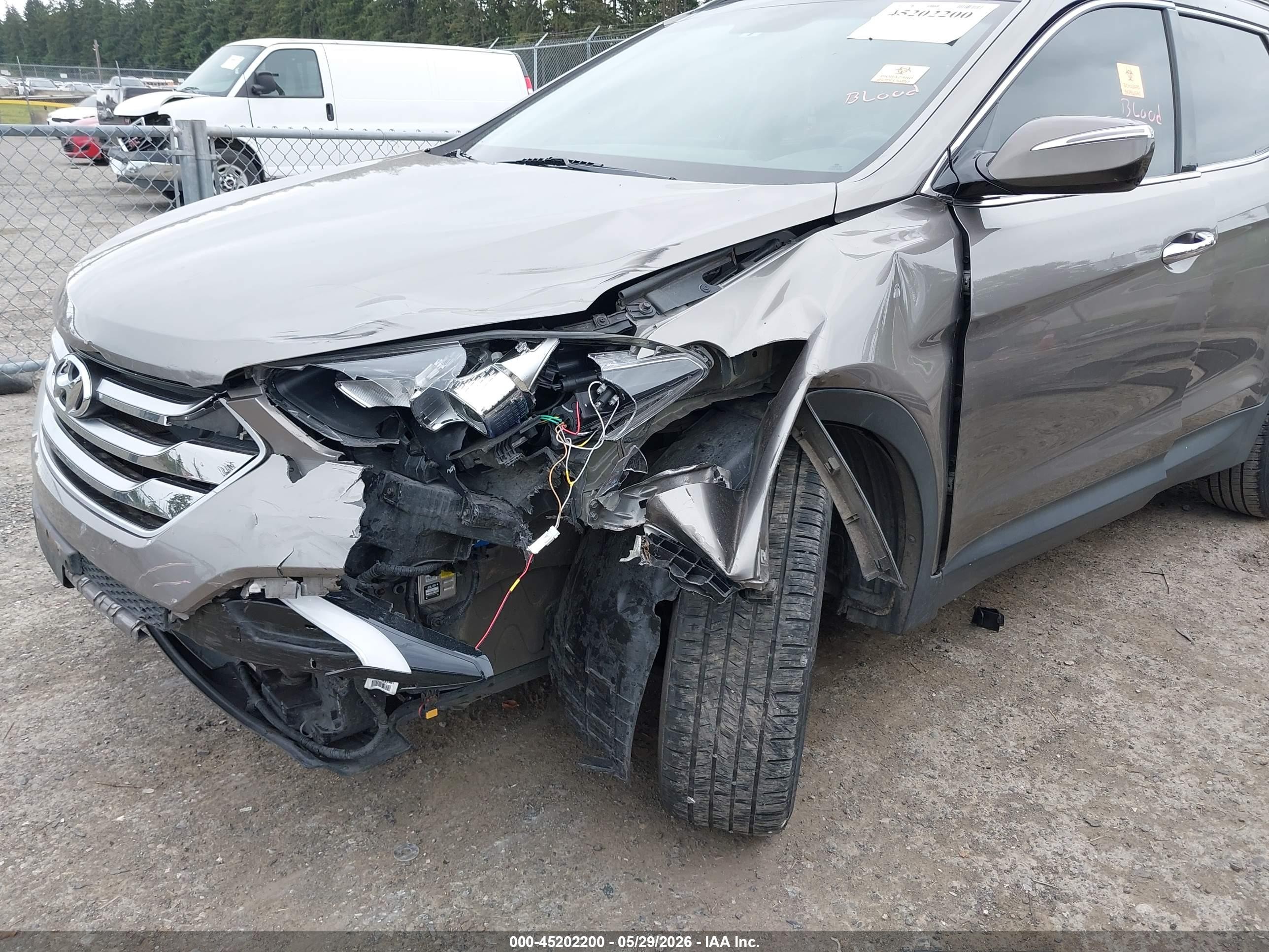 2015 Hyundai Santa Fe Sport 2.0l Turbo Gray vin: 5XYZWDLA8FG256018