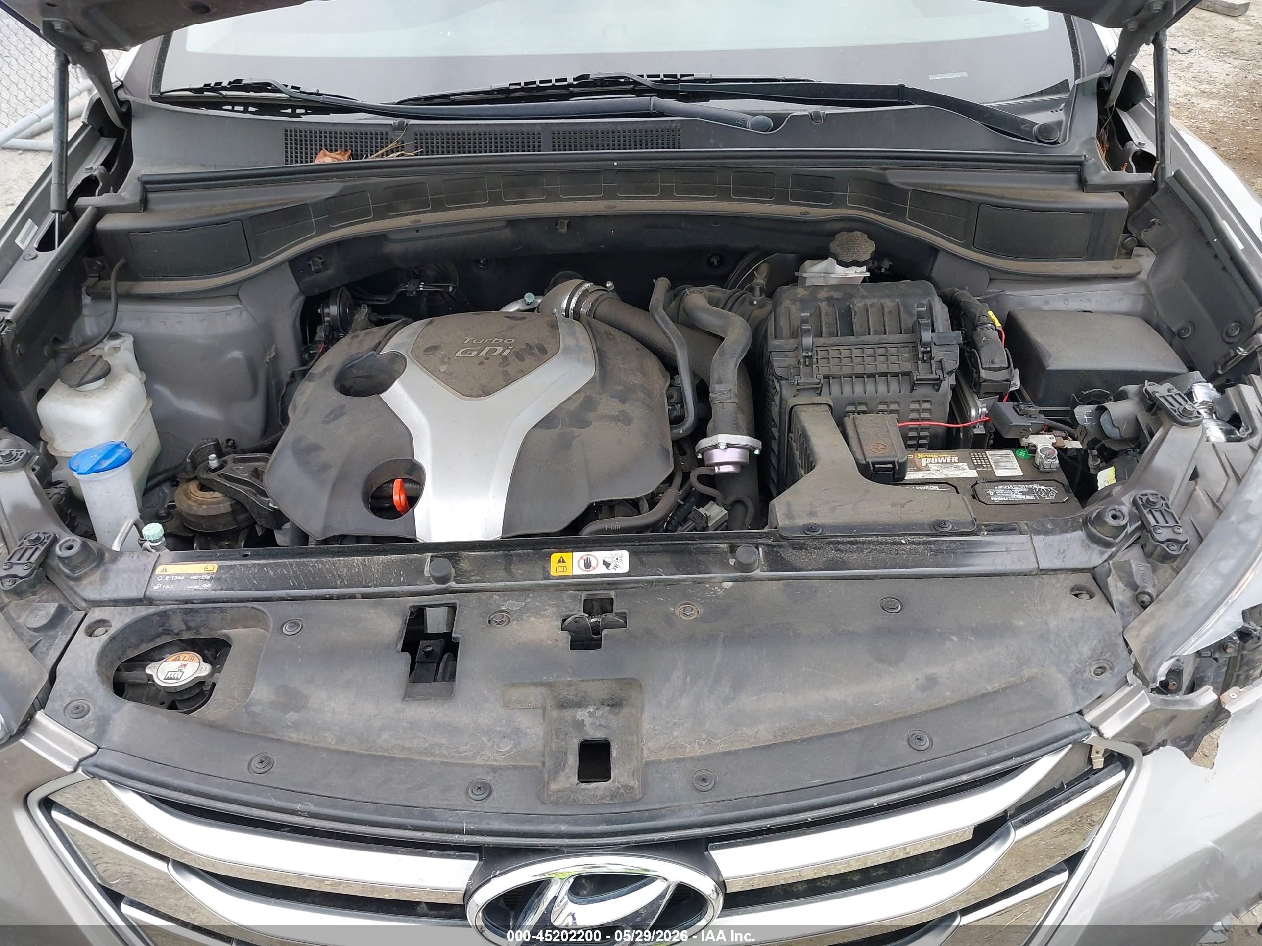 2015 Hyundai Santa Fe Sport 2.0l Turbo Gray vin: 5XYZWDLA8FG256018