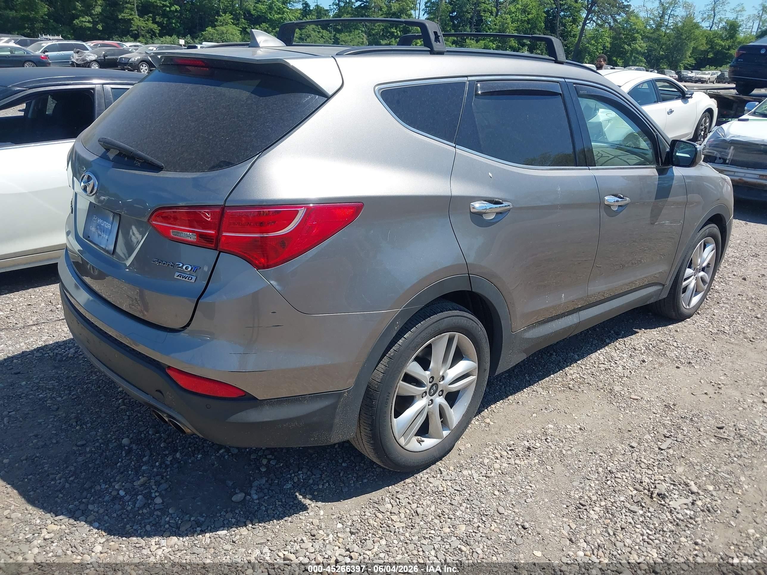 2015 Hyundai Santa Fe Sport 2.0l Turbo Gray vin: 5XYZWDLA8FG263874