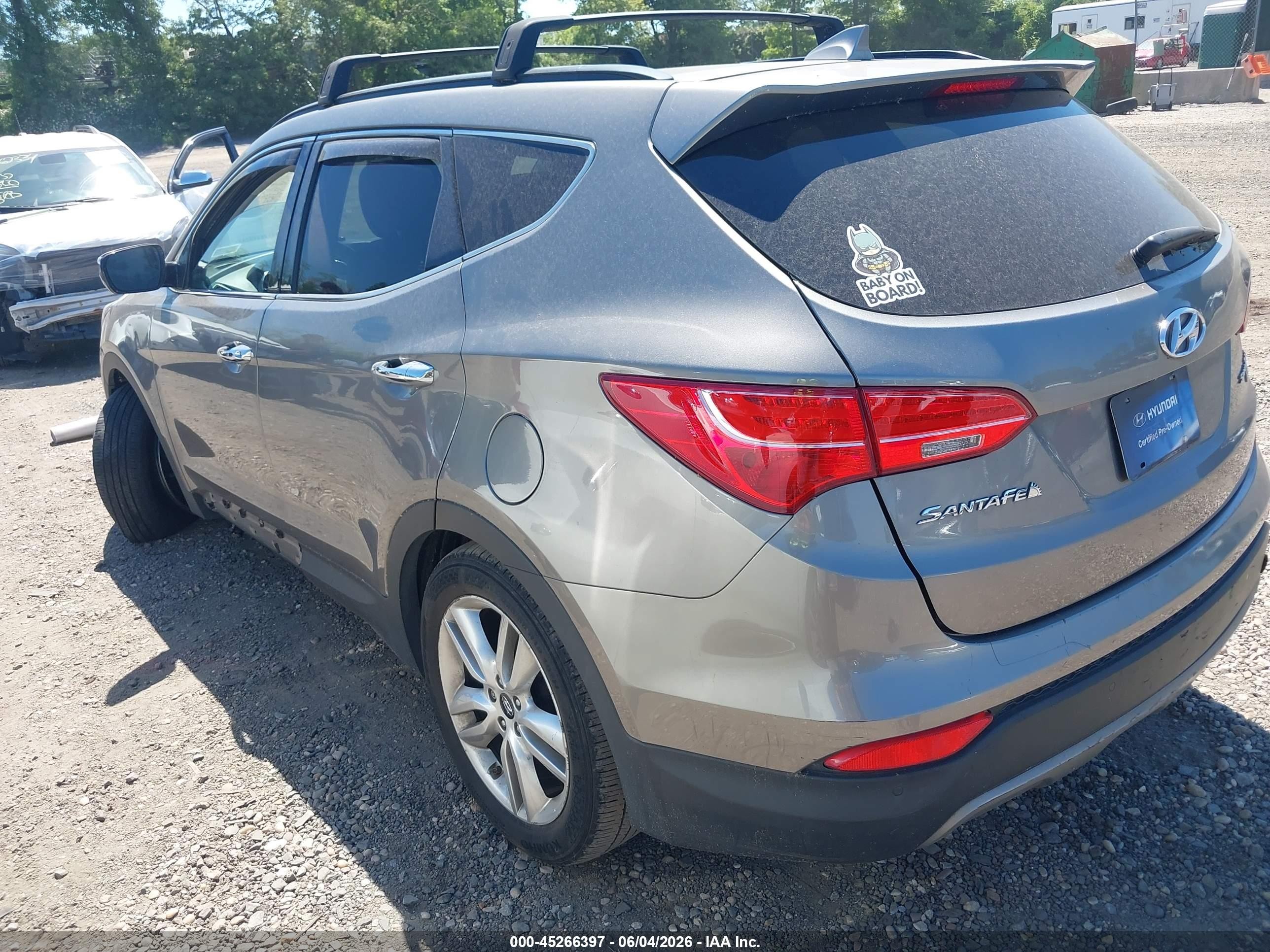 2015 Hyundai Santa Fe Sport 2.0l Turbo Gray vin: 5XYZWDLA8FG263874